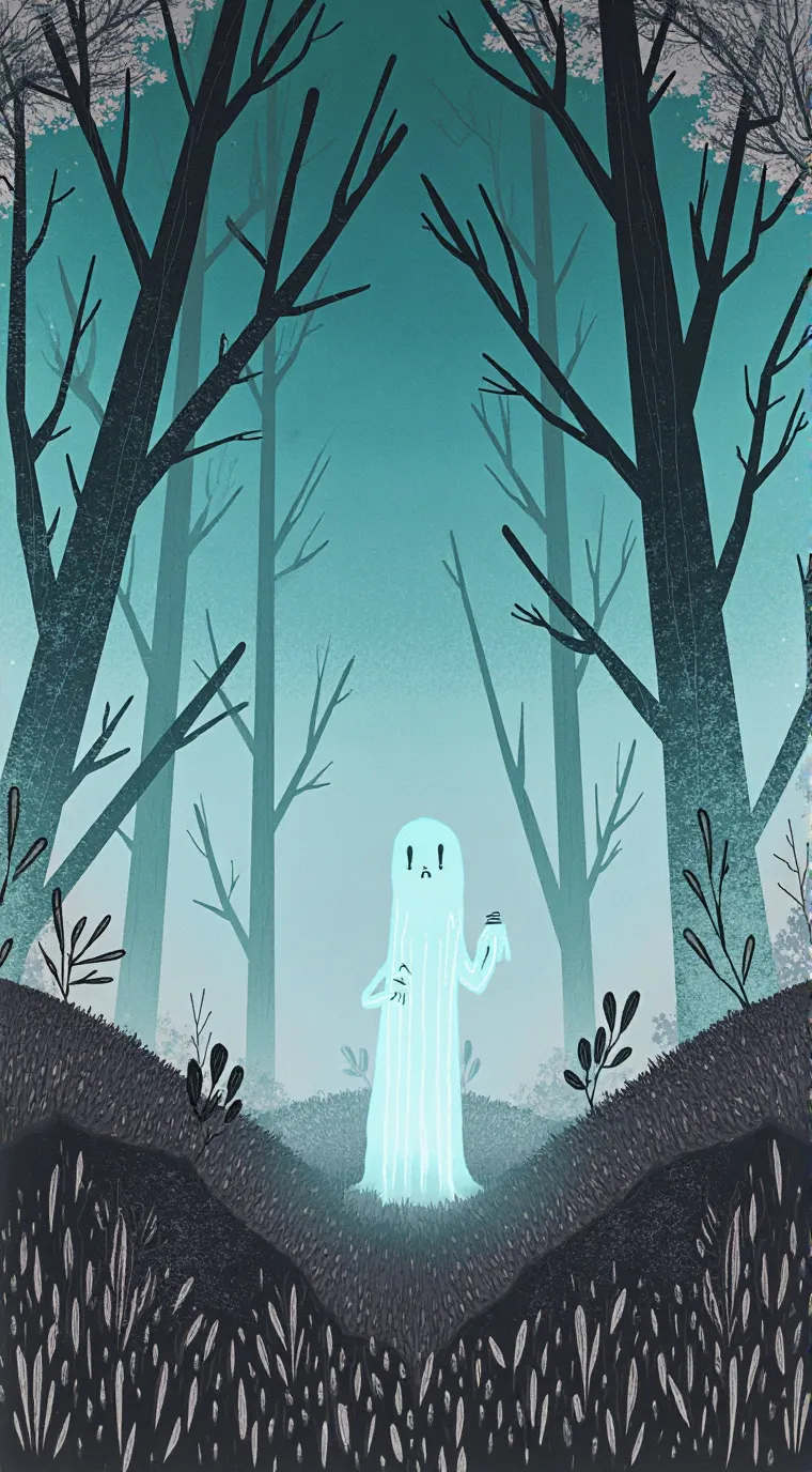 ai character: Creepy forest background