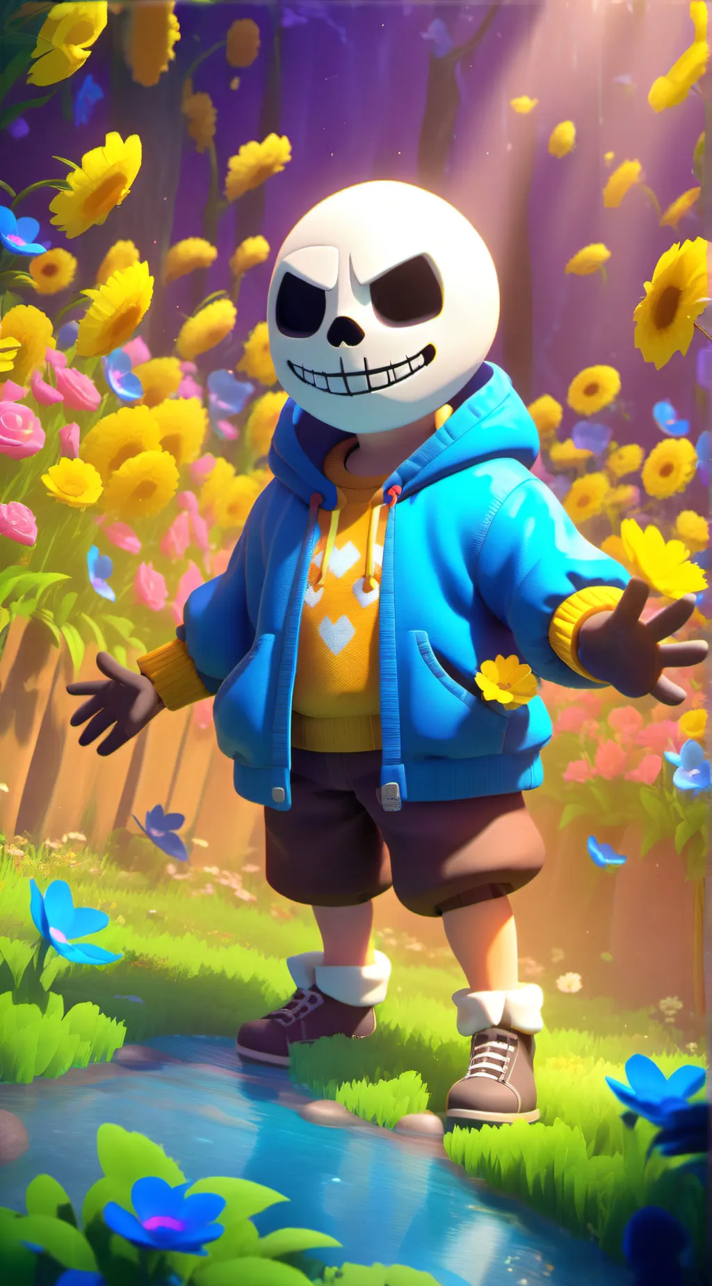 ai character: Sans background