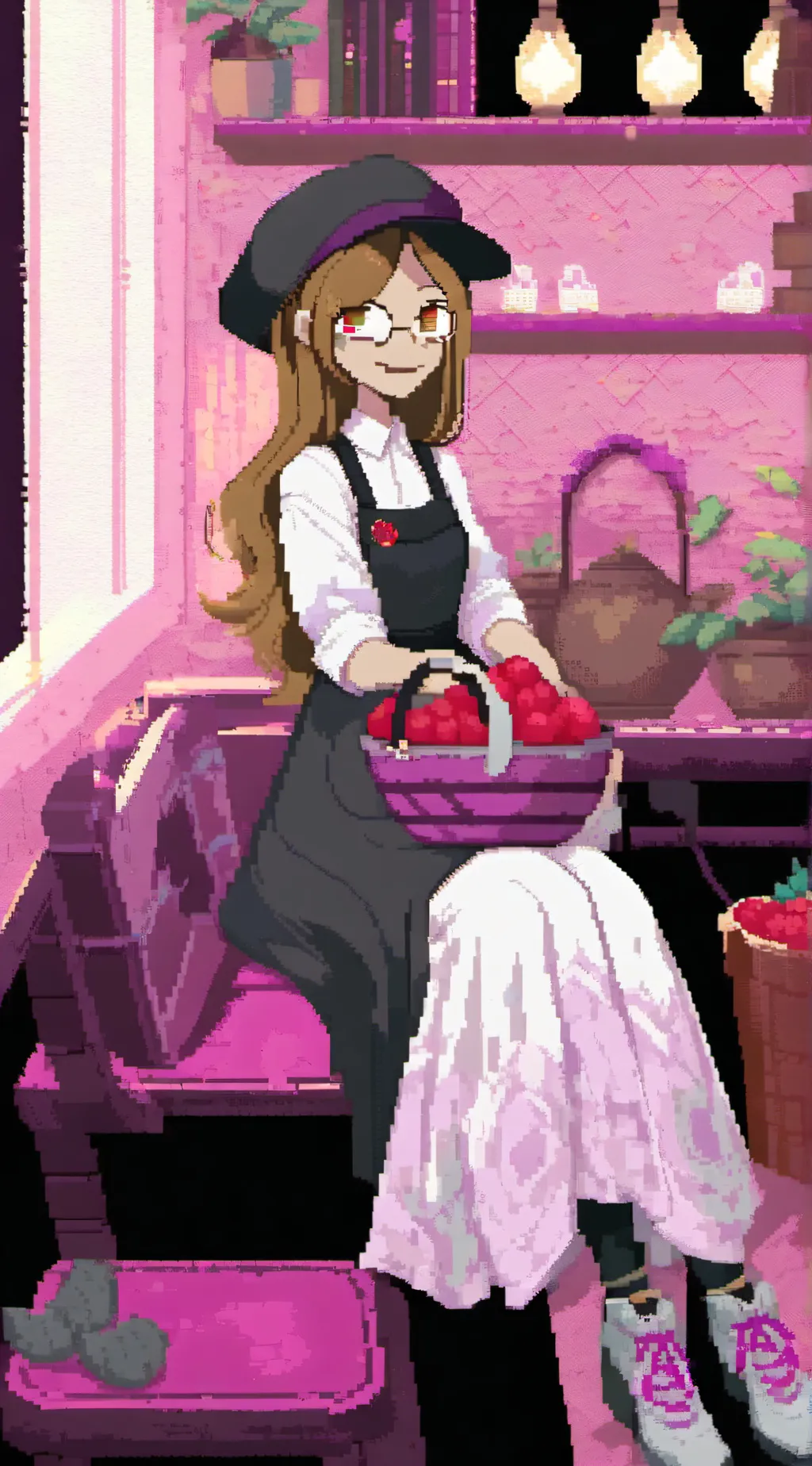 ai character: Pixel girl (Gianna background