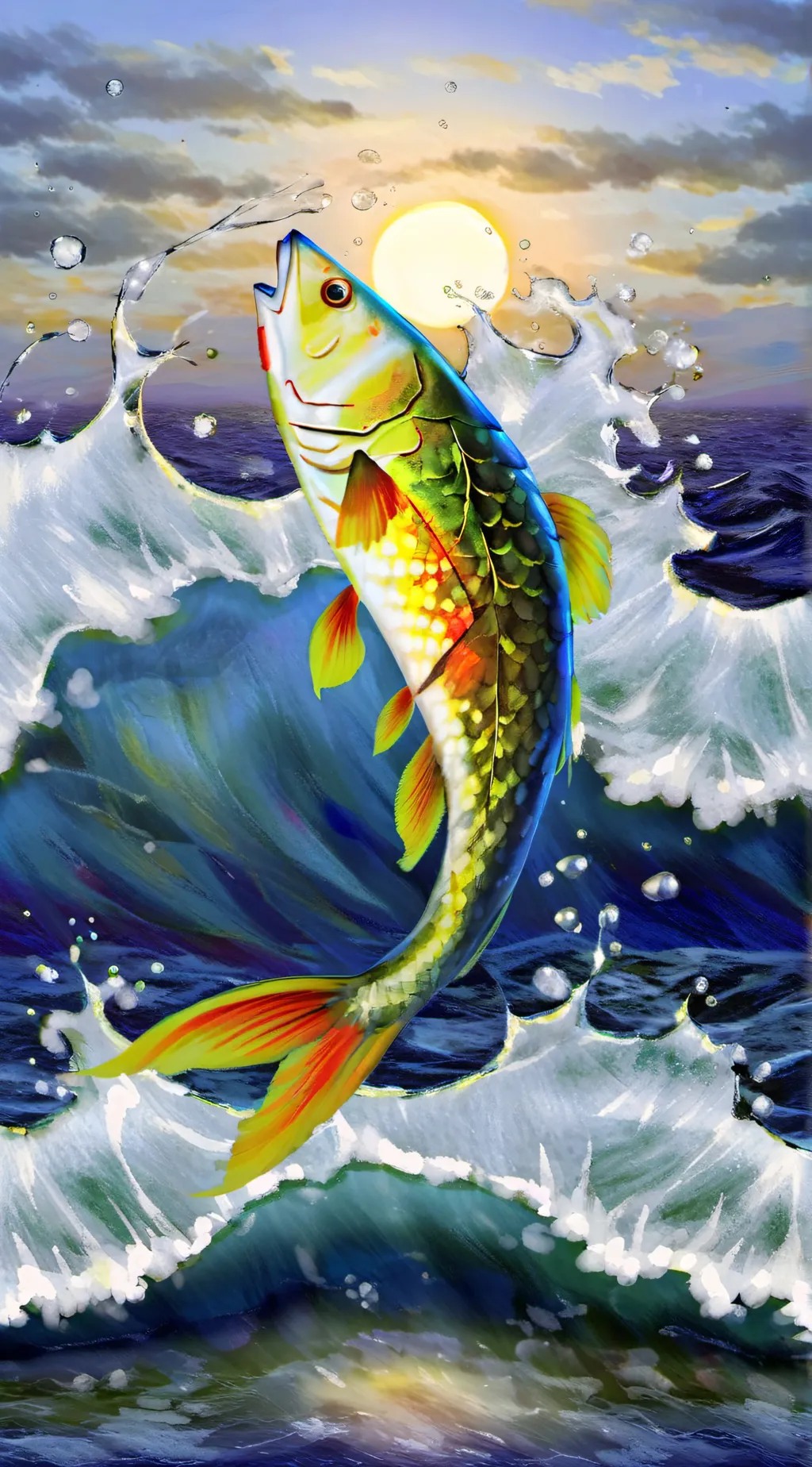 ai character: Fish background