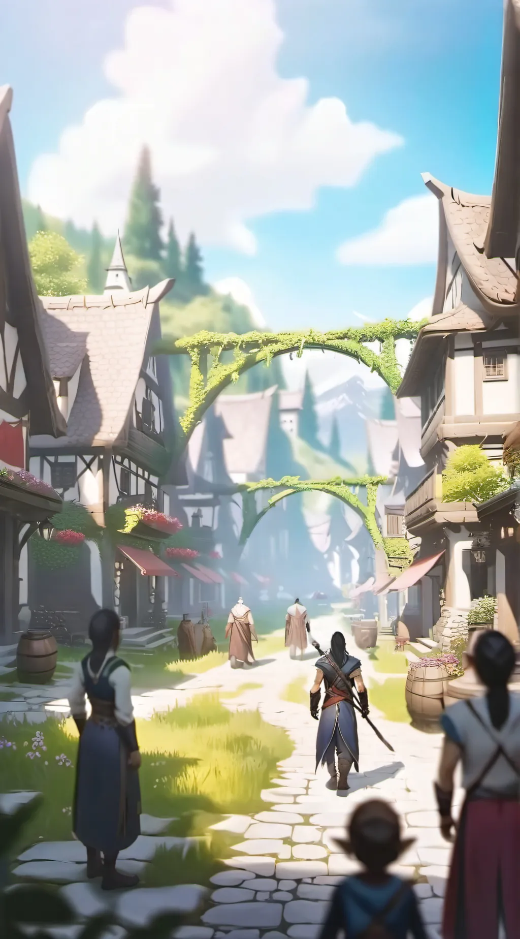 ai character: video game world  background