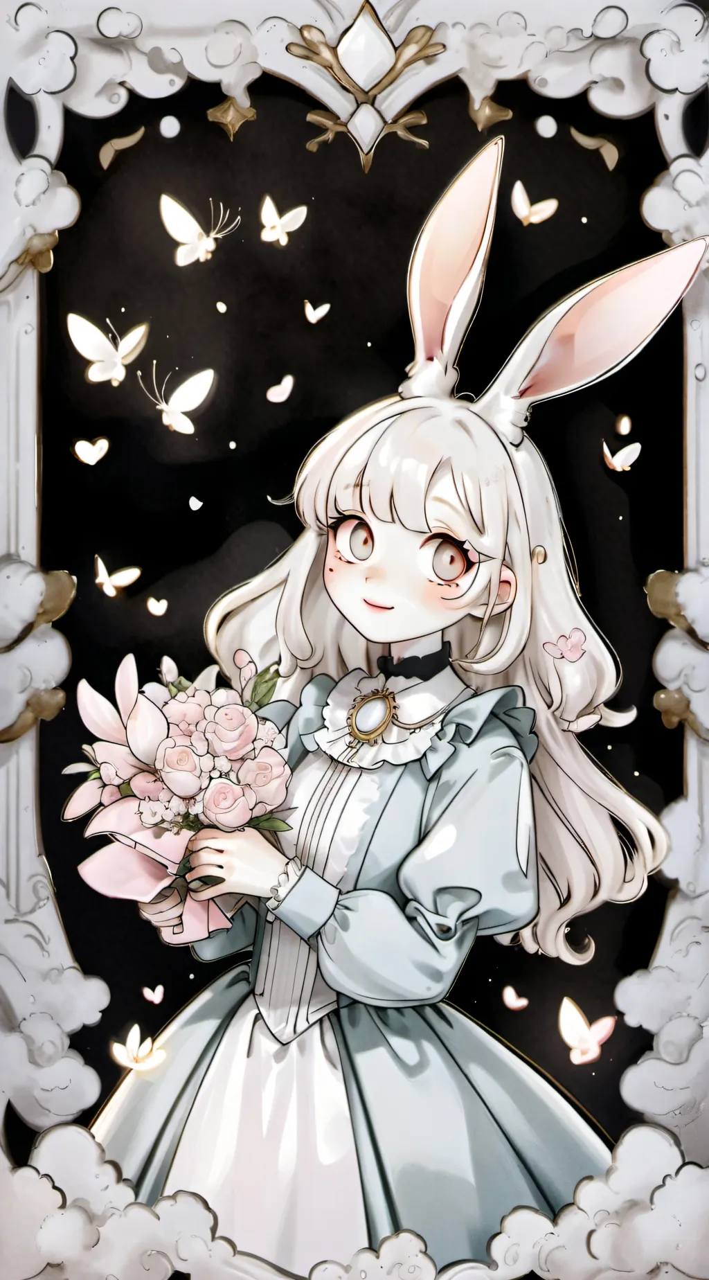 ai character: 🐰angel gabby&mha🐰, background