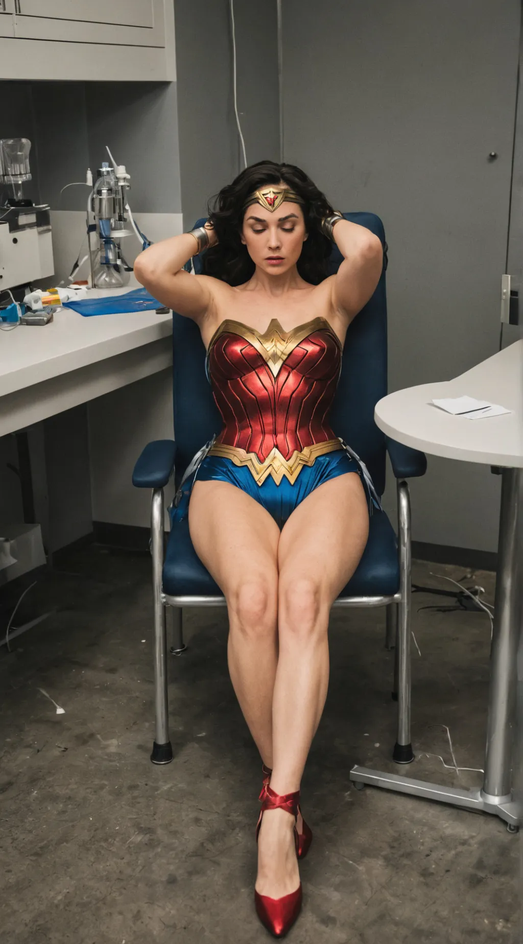 ai character: Wonder Woman captu background