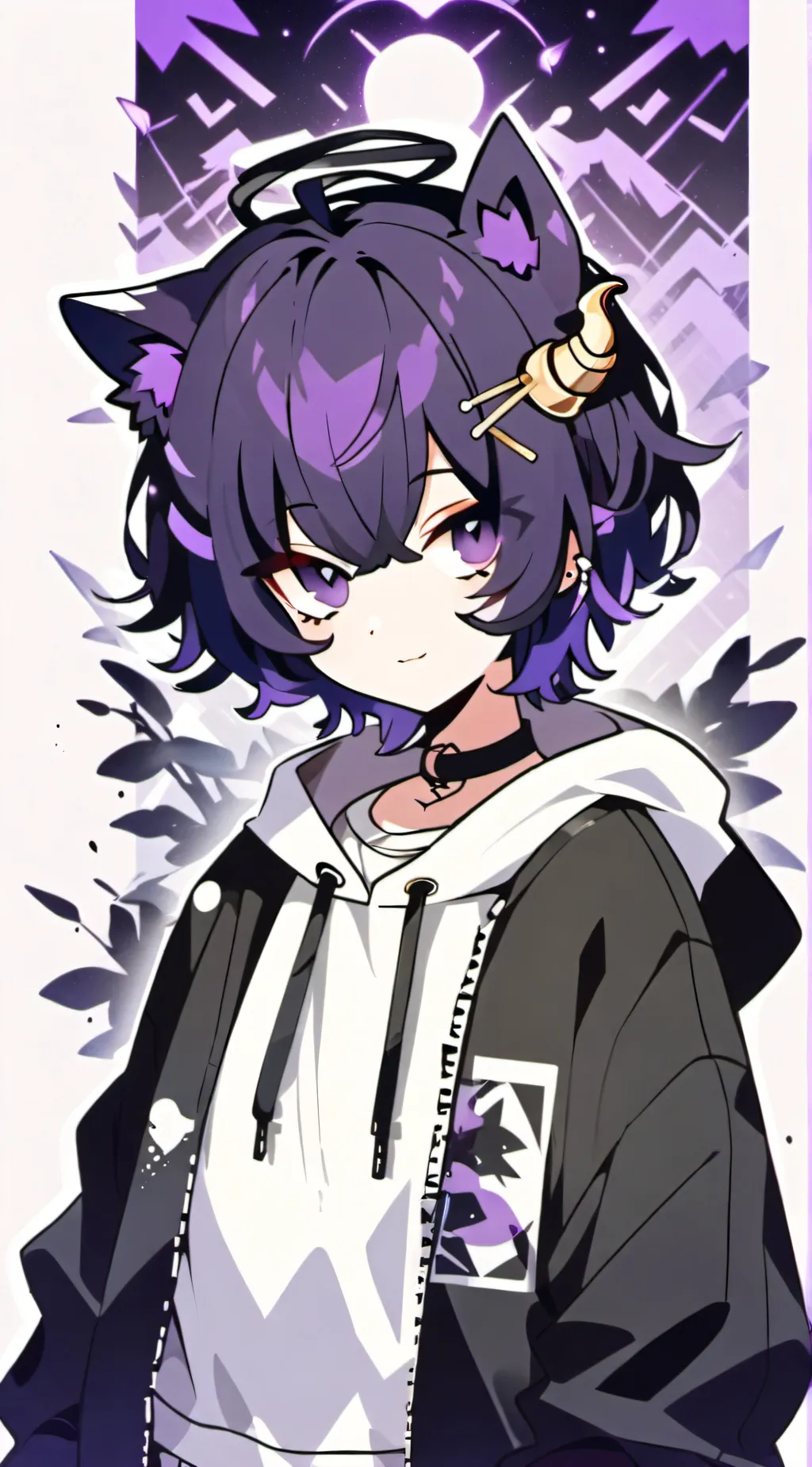 ai character: Moon background