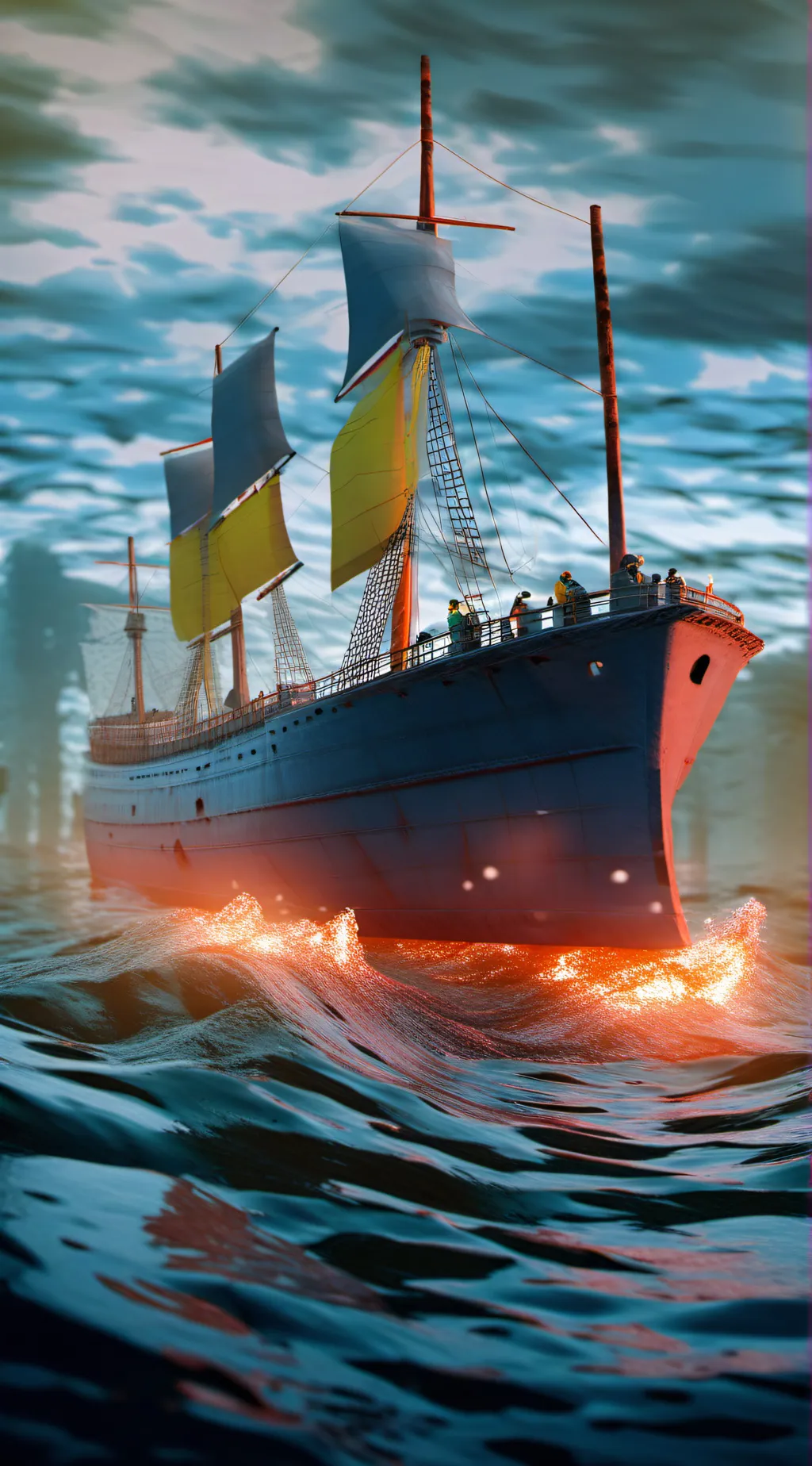 ai character: titanic background