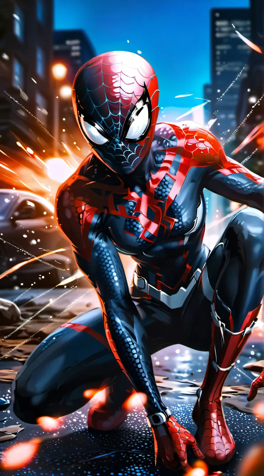 ai character: Symbiotic spider background