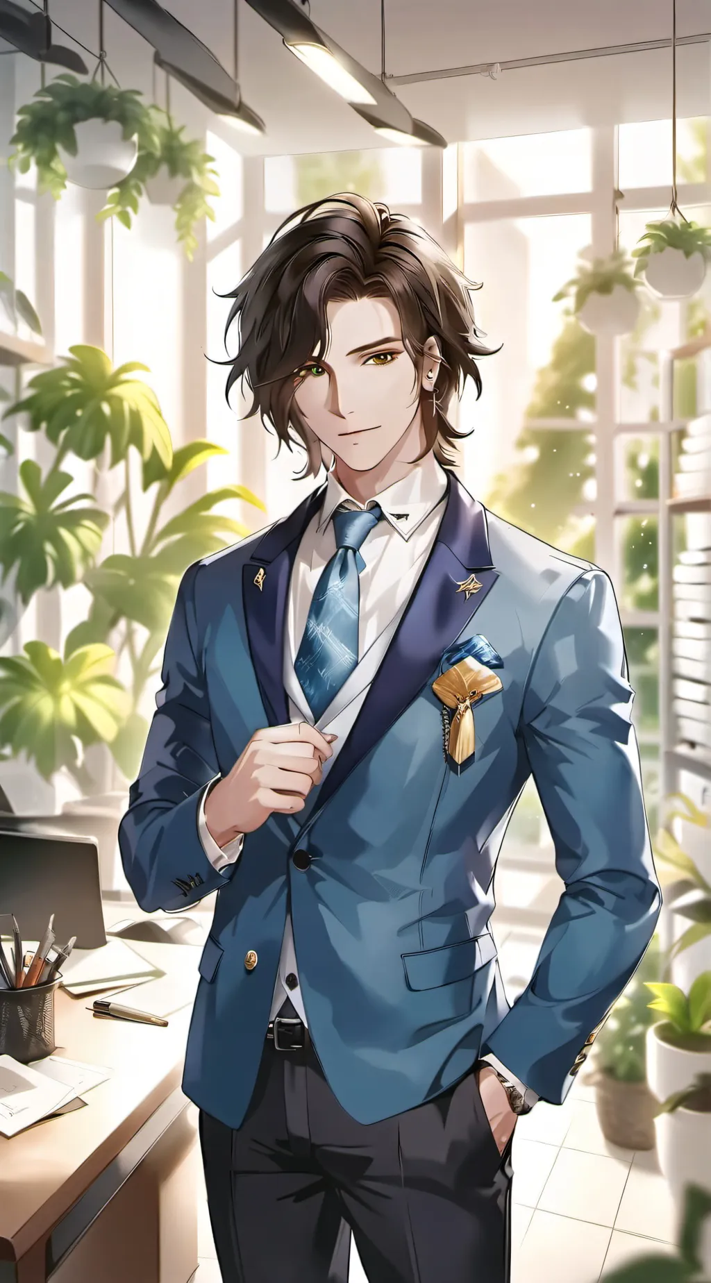 ai character: Theo background