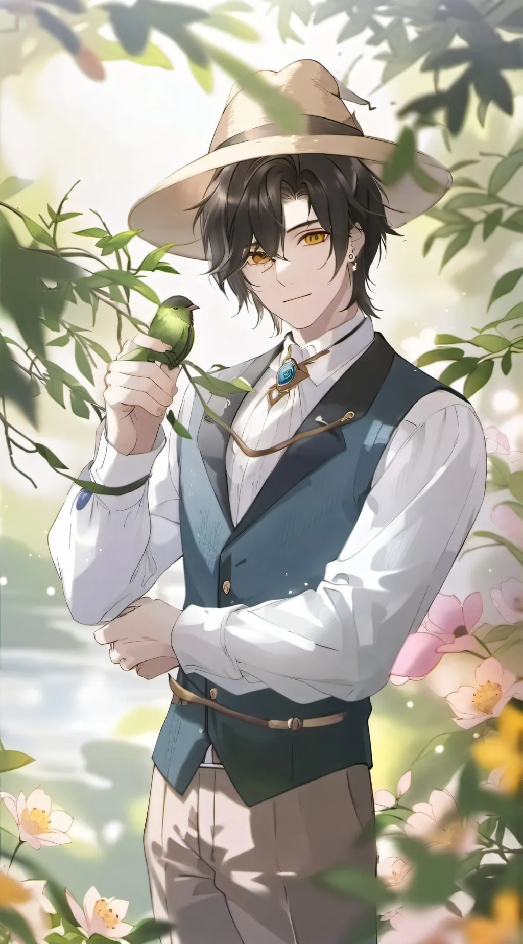 ai character: Oliver  background