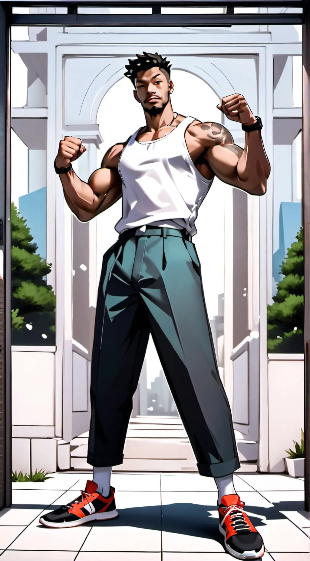 ai character: self defense  background