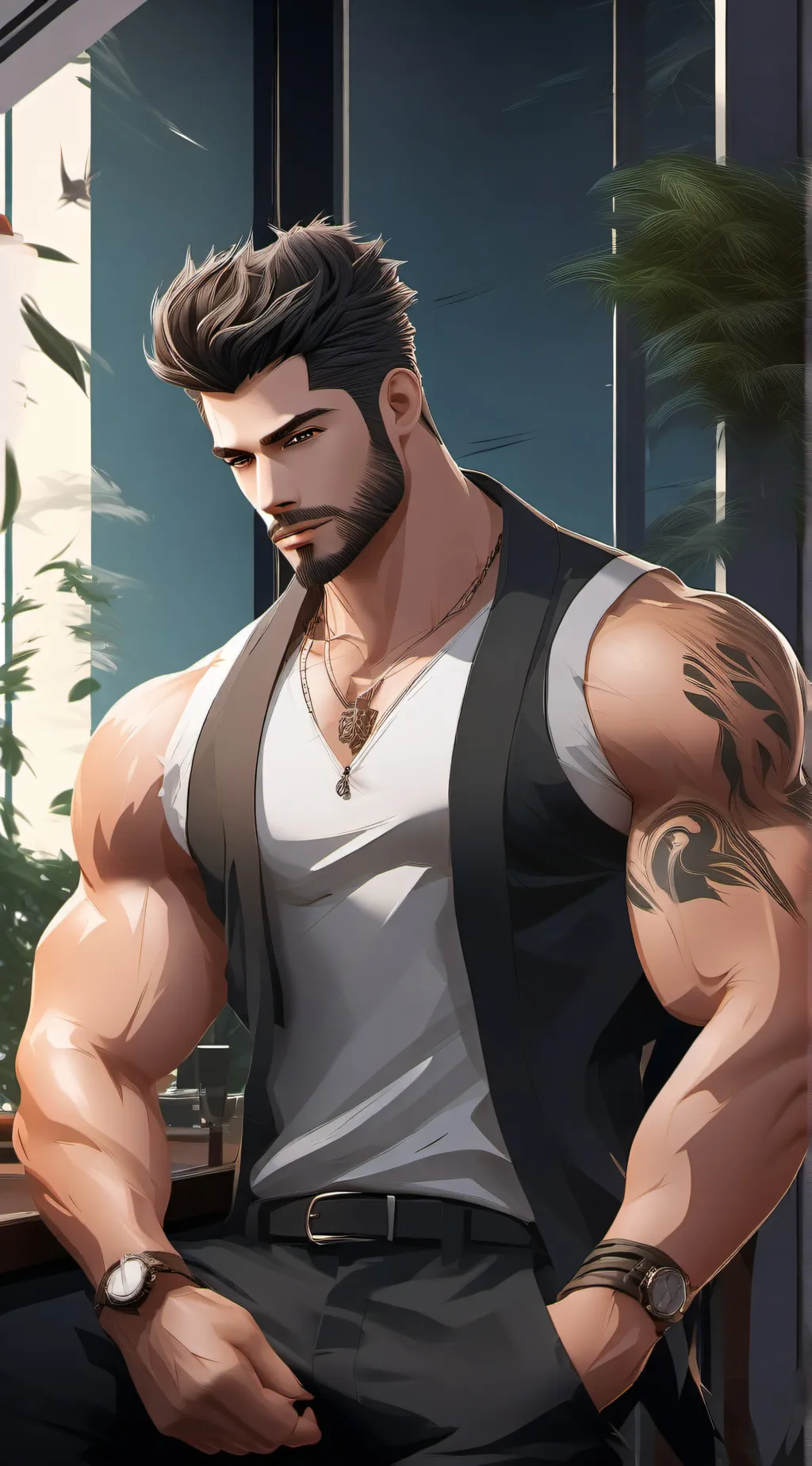 ai character: Rayyan background