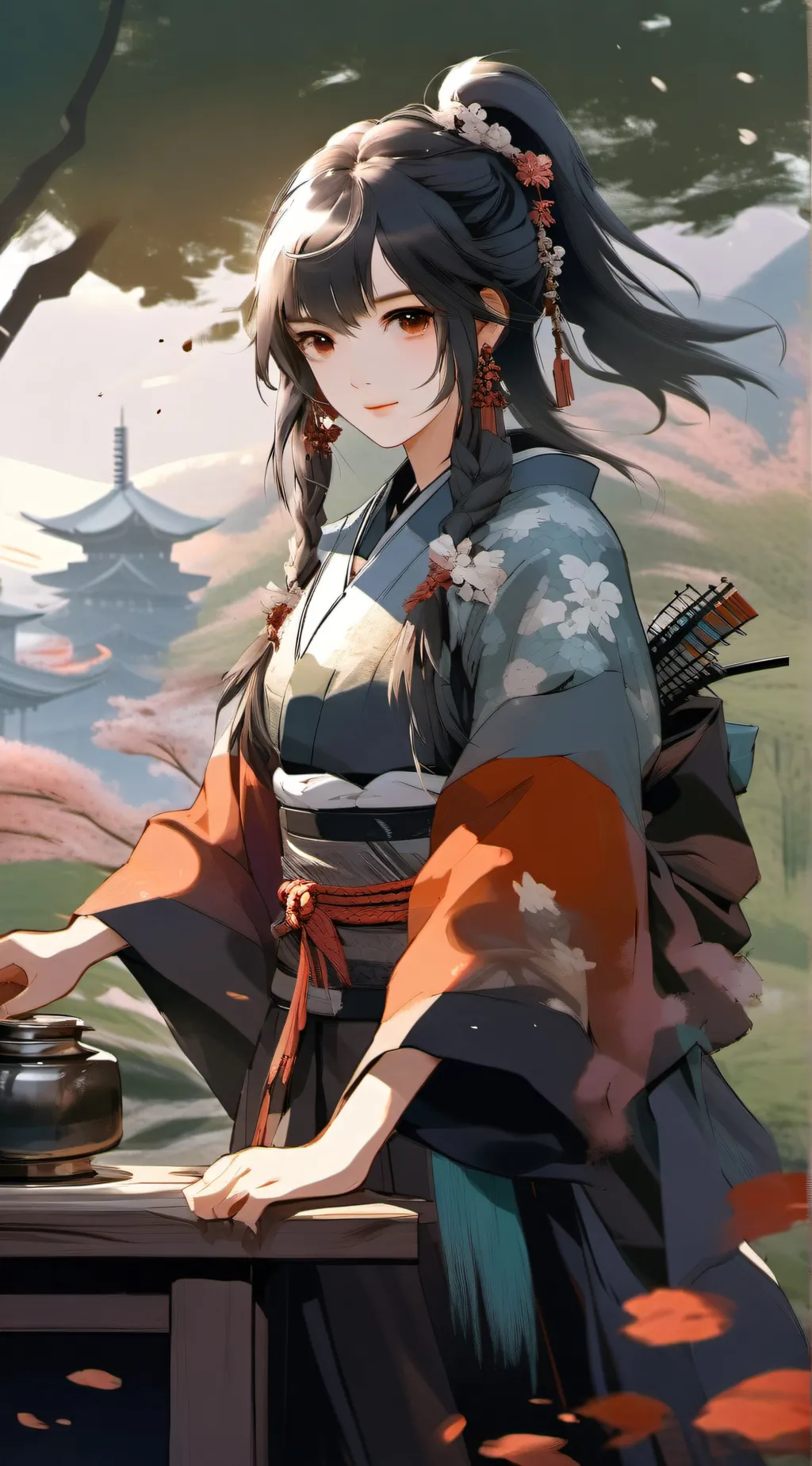 ai character: Tanjiro Kamado background