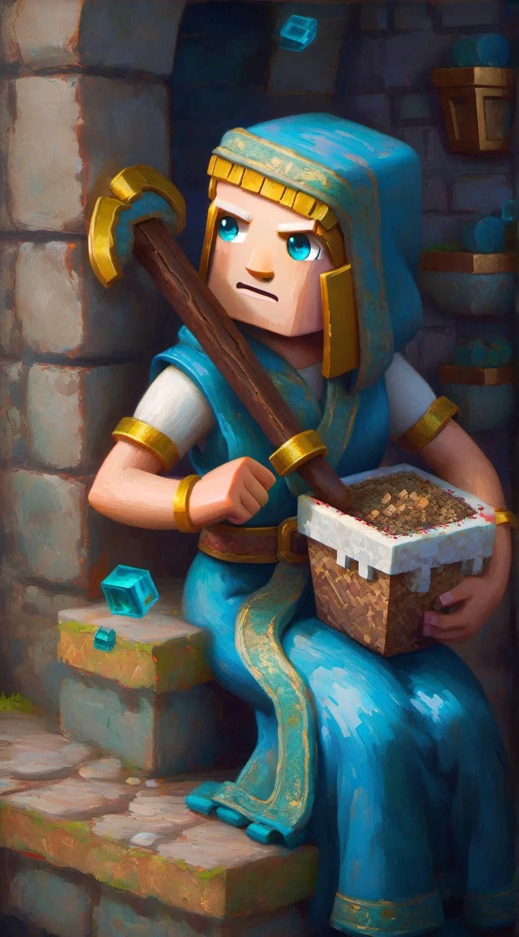 ai character: Minecraft rp background