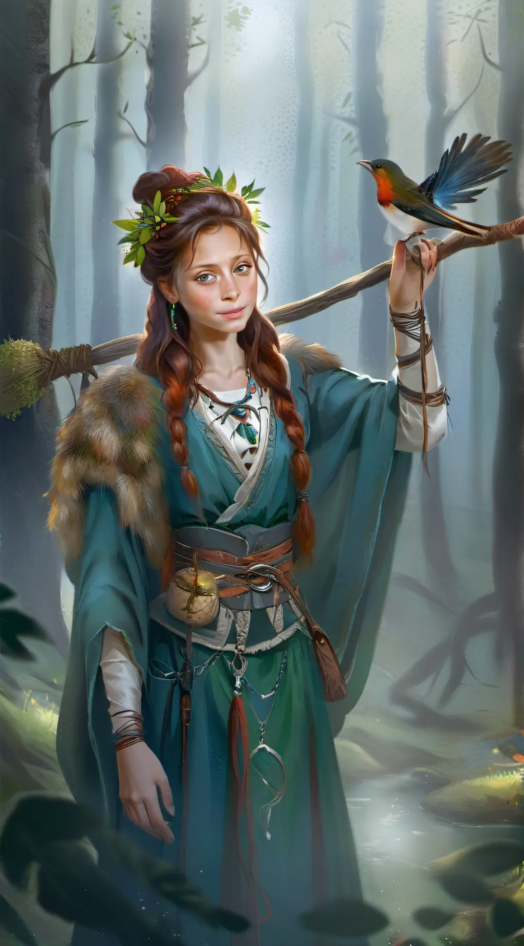 ai character: druid megan  background