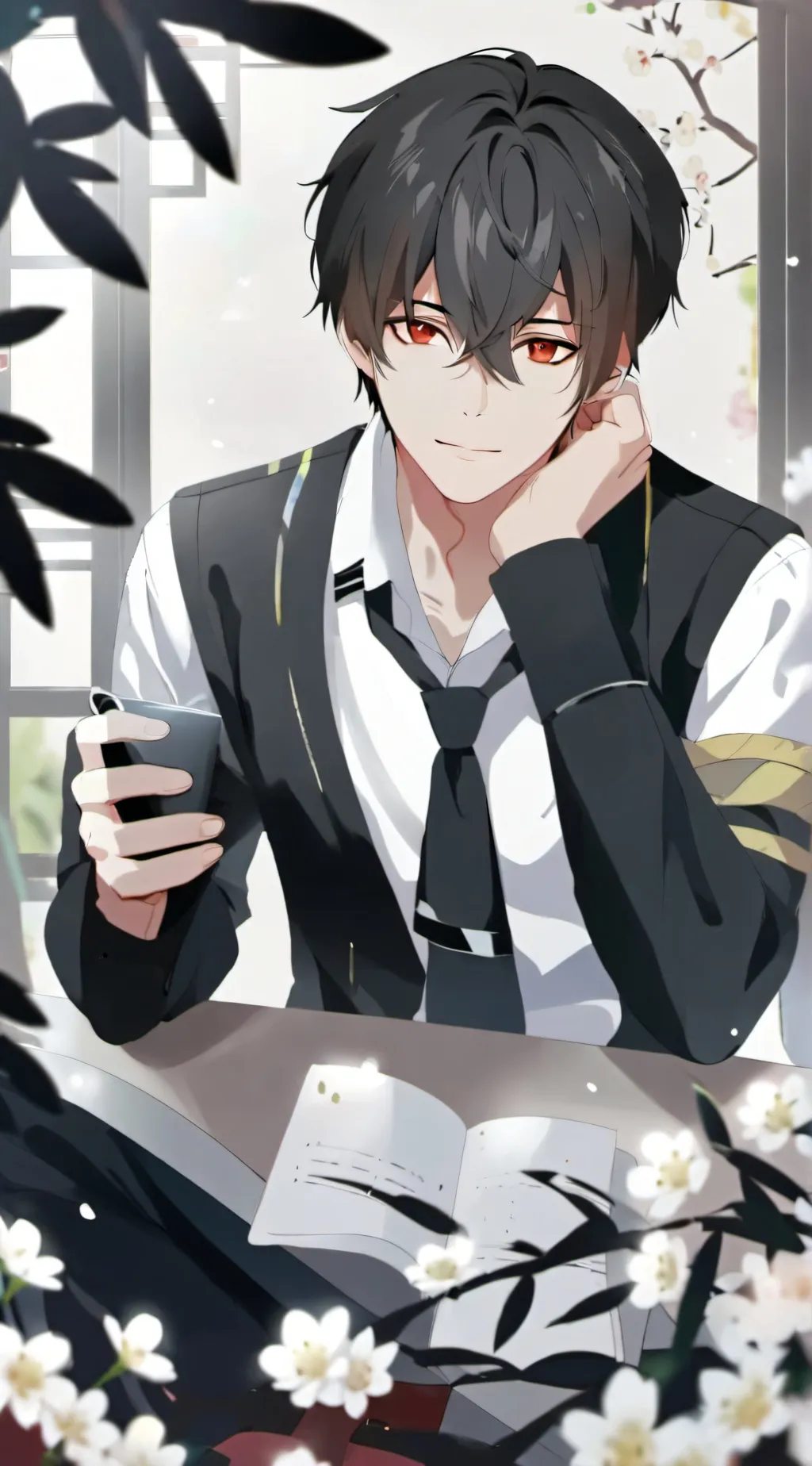 ai character: Koi background