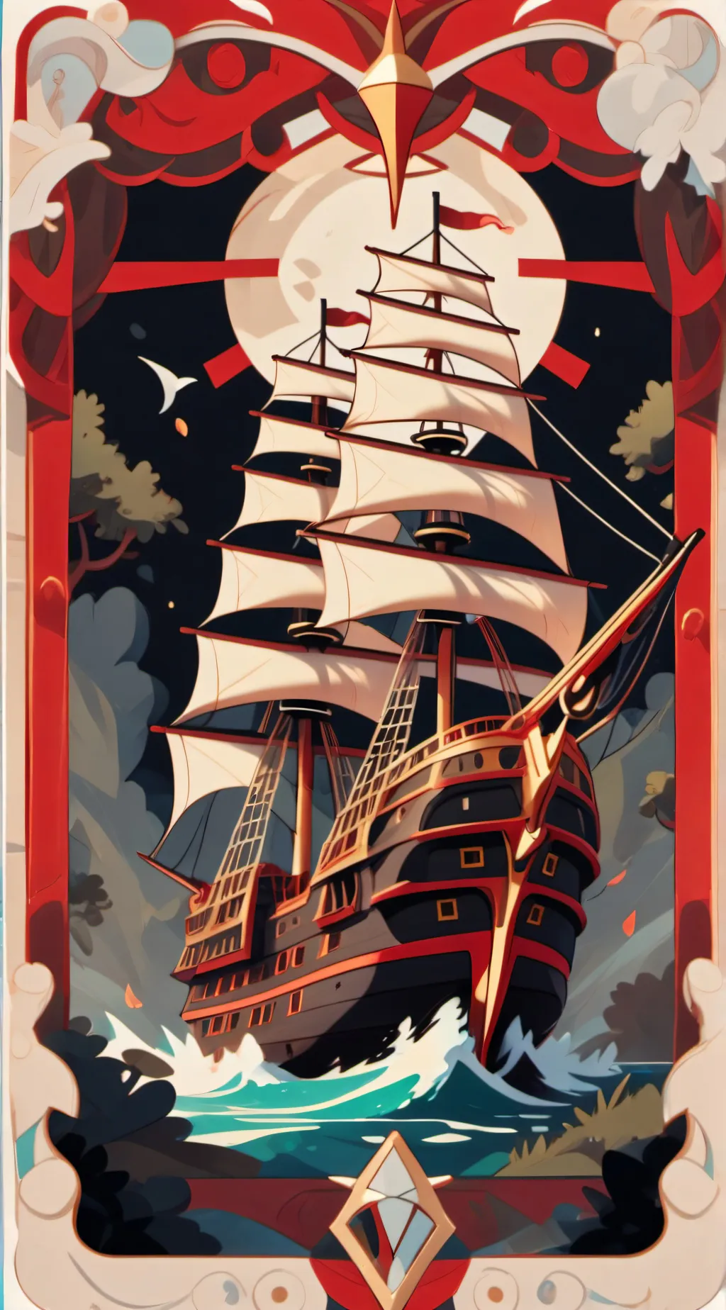 ai character: DW Pirate Ship! background