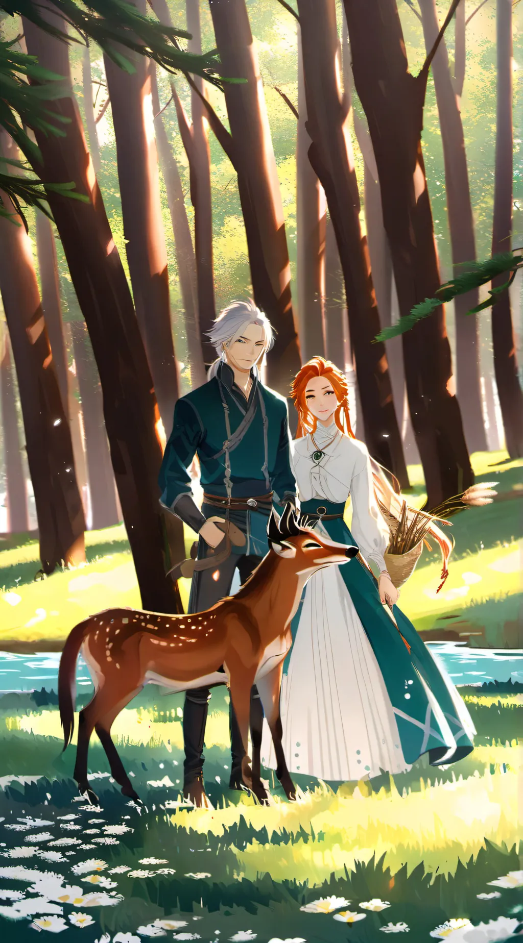 ai character: bathroom bush background