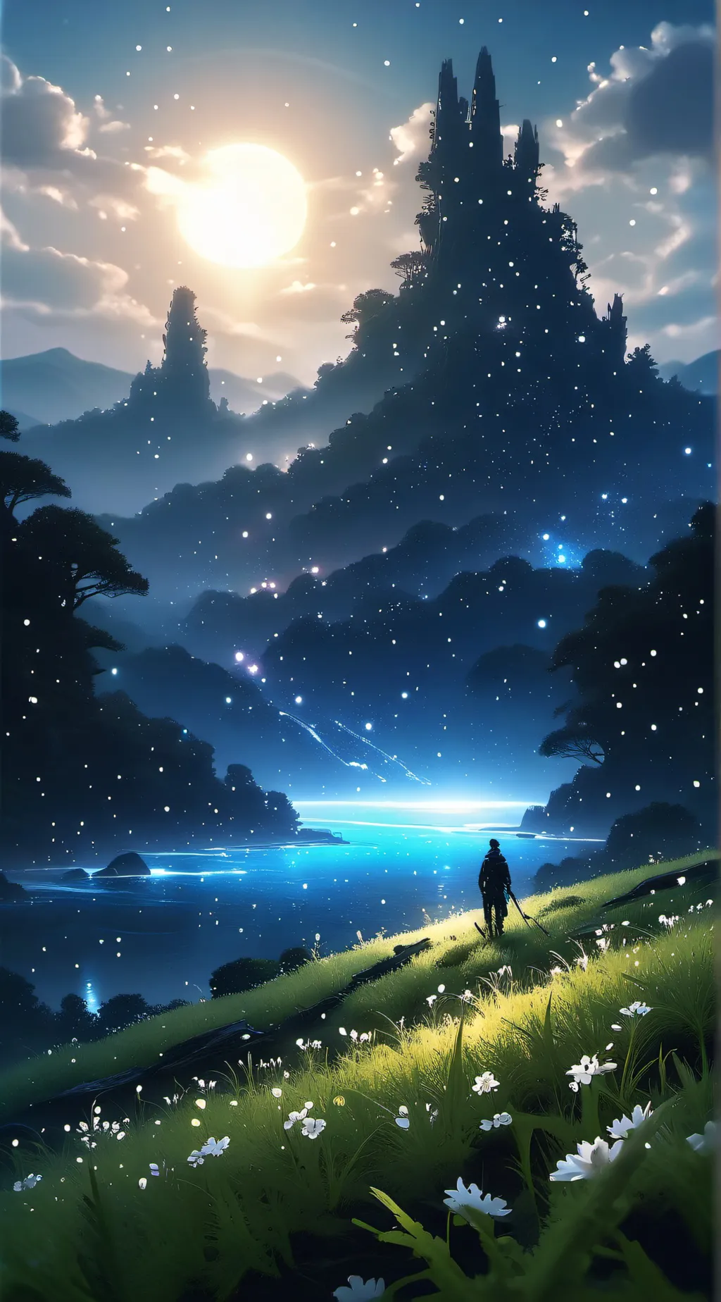 ai character: grass background