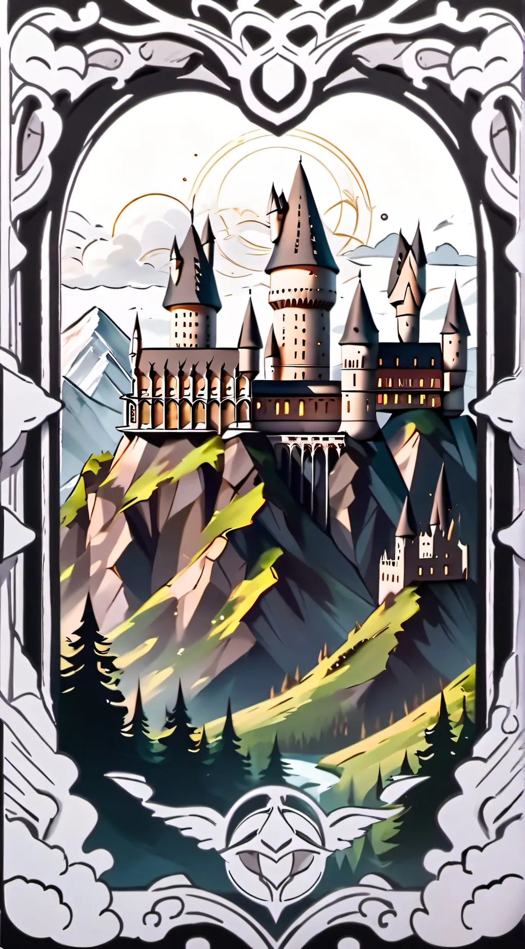 ai character: ❤💚💛💙Hogwarts💙💛💚❤ background
