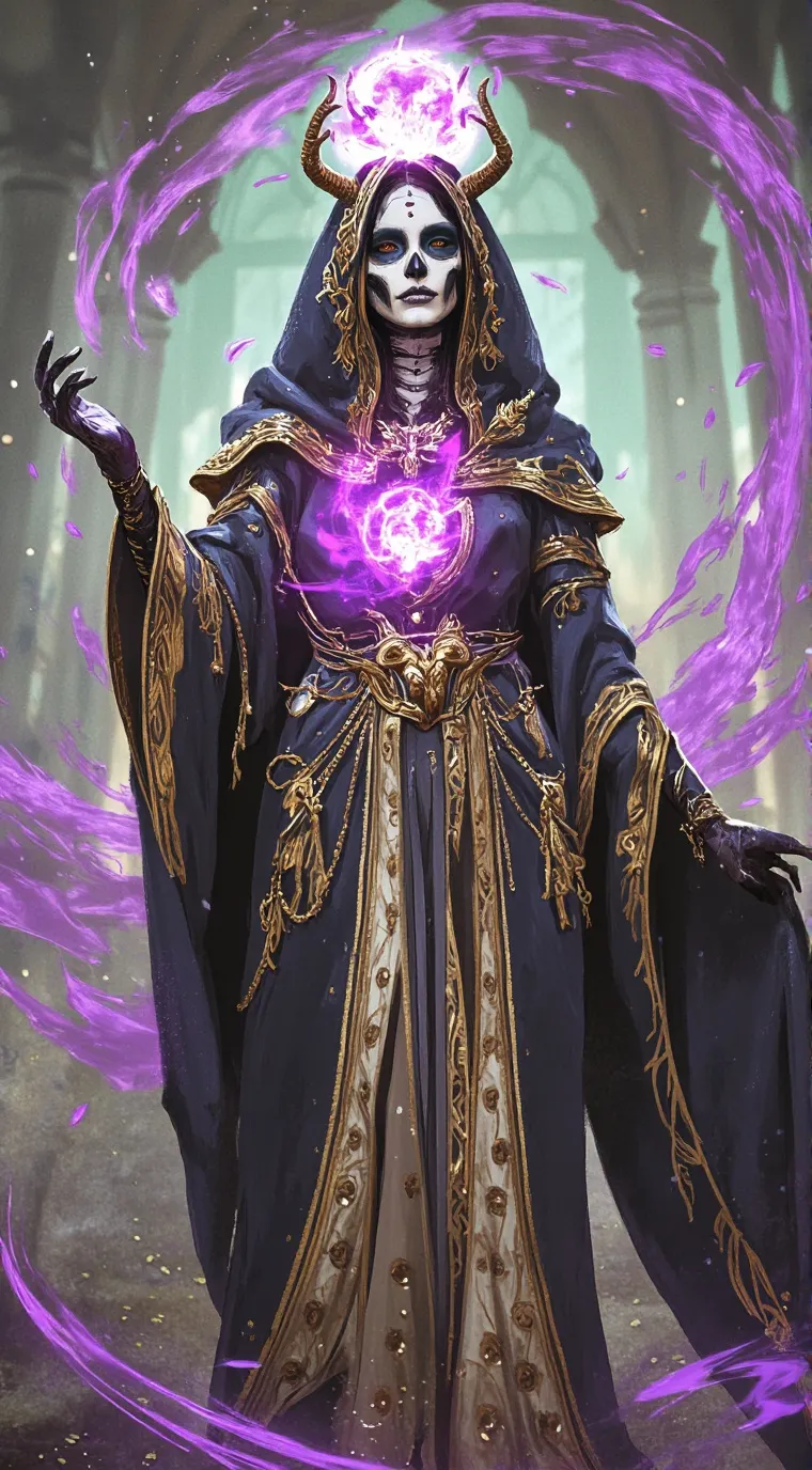 ai character: La Muerte background