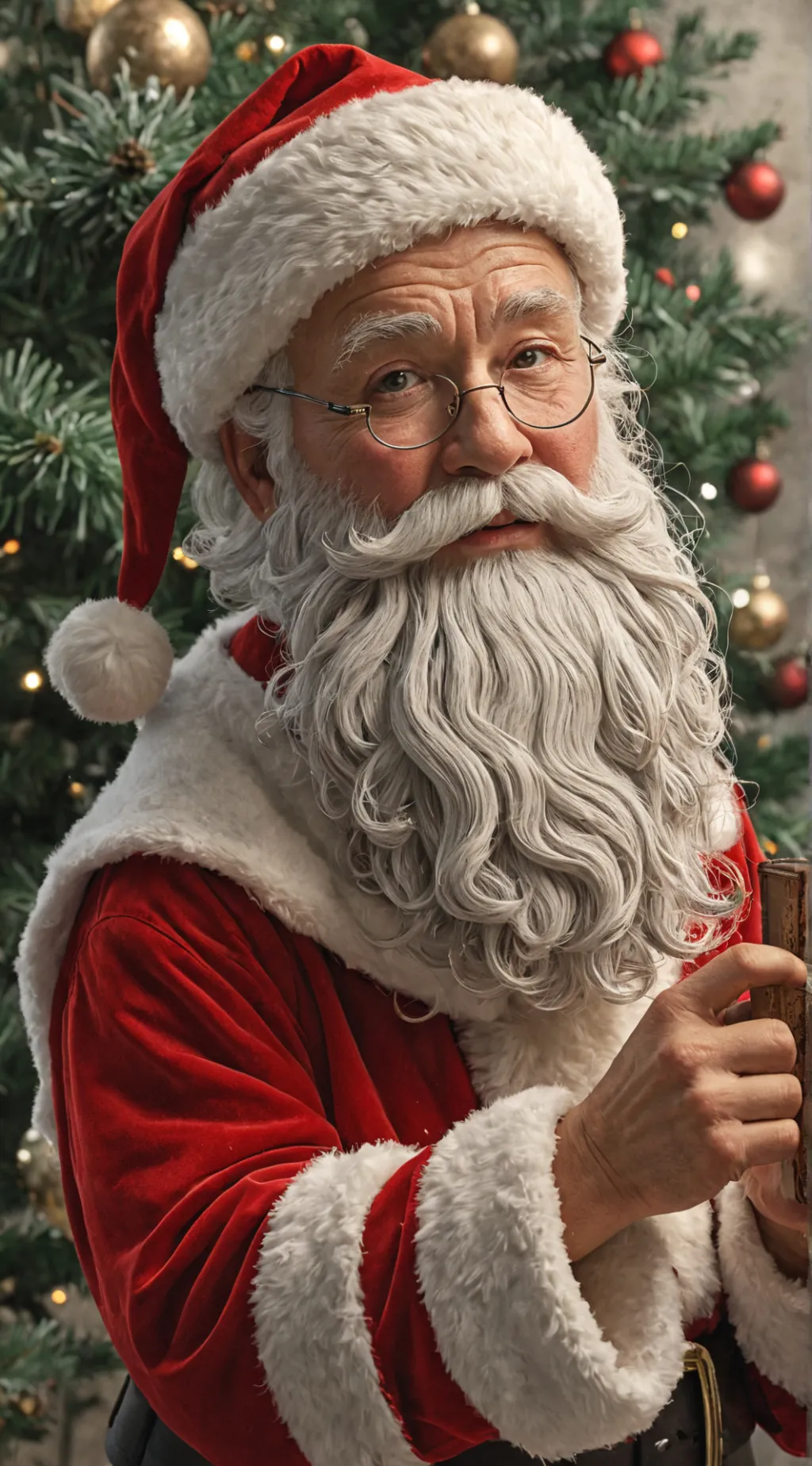 ai character: Santa claus background