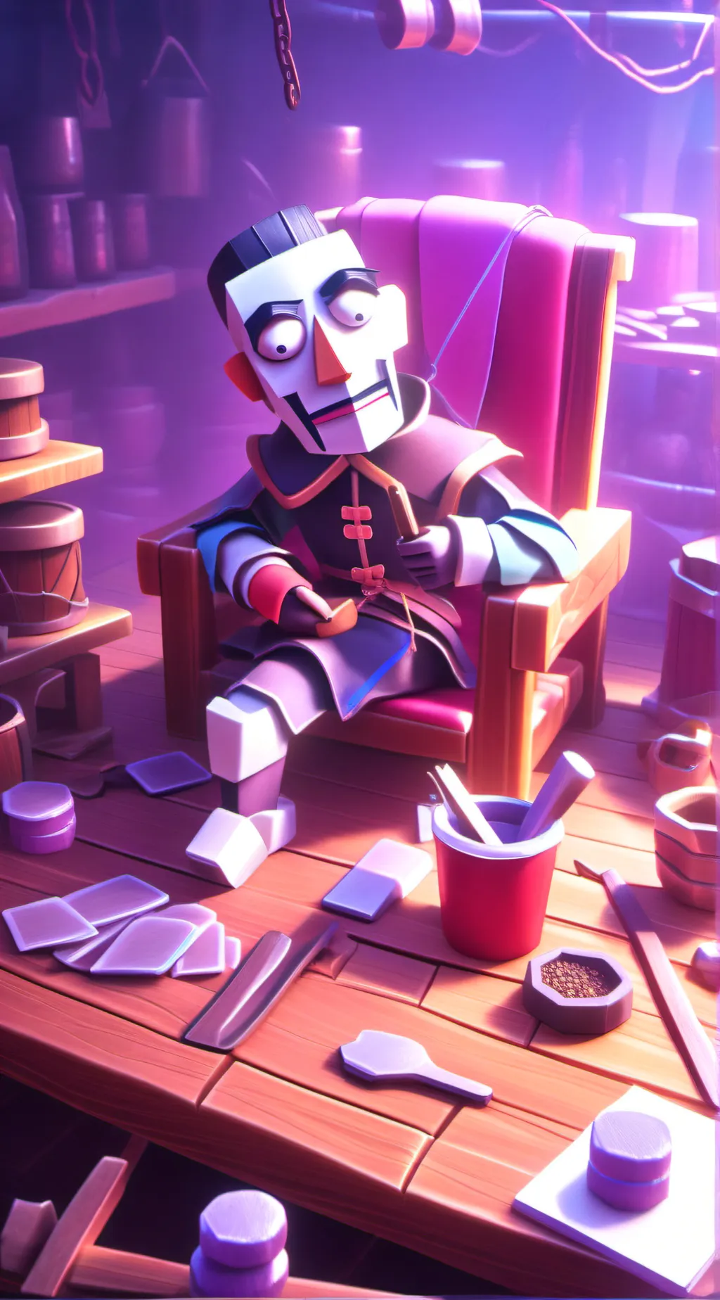 ai character: anger out background