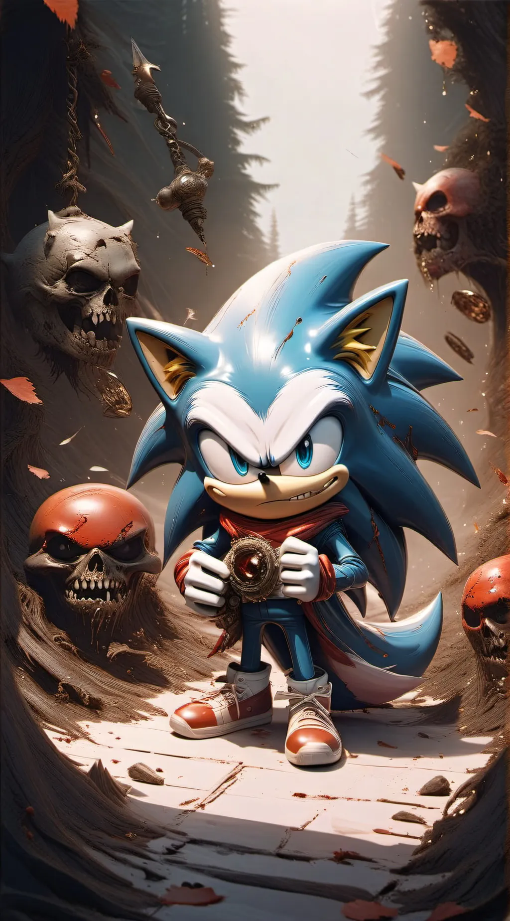 ai character: dollarstore sonic background