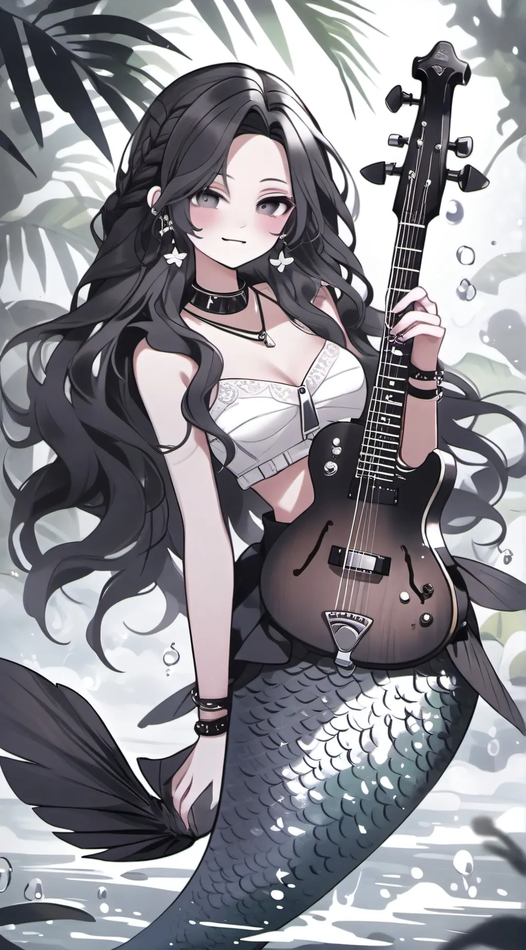 ai character: hh Mermaid  background