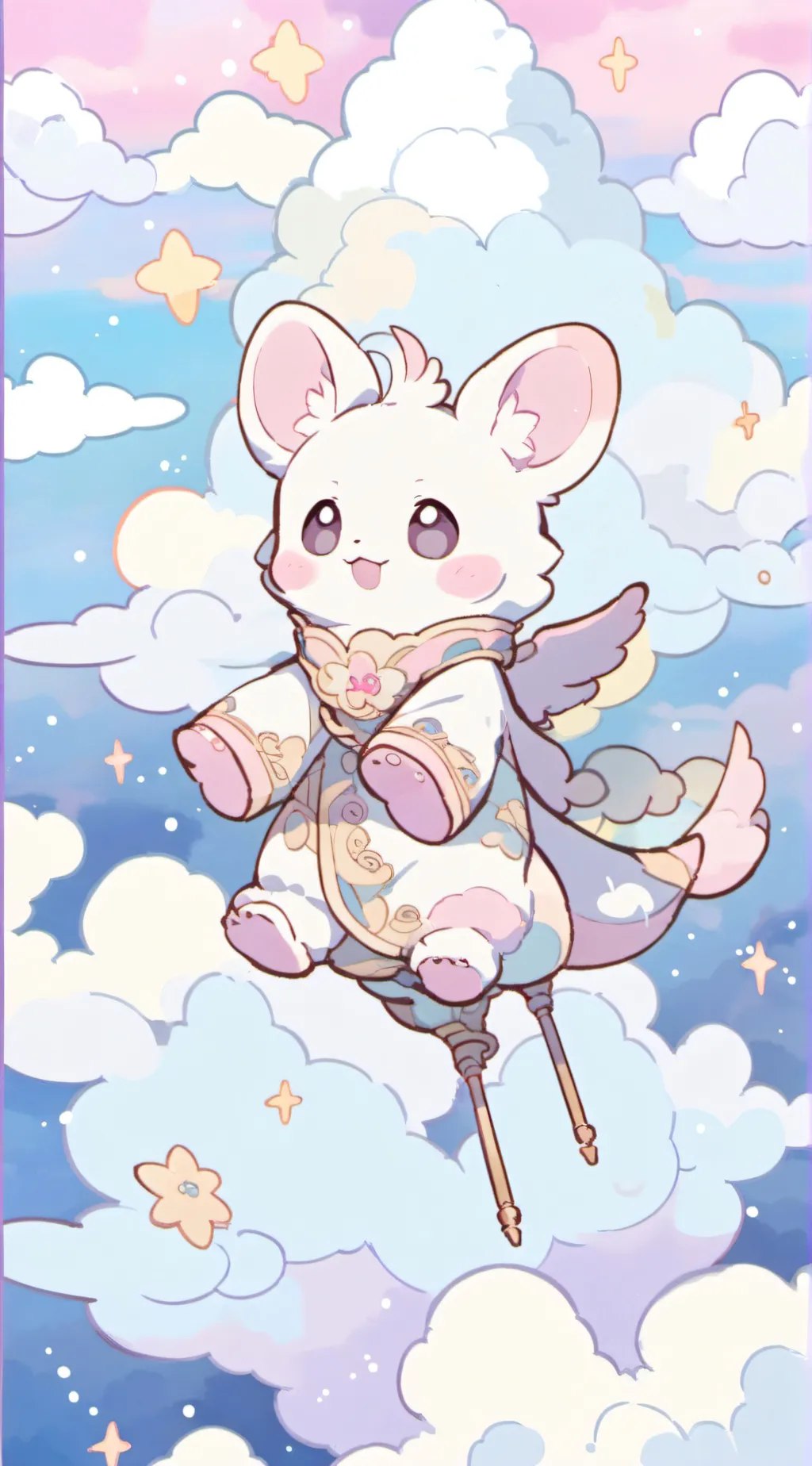 ai character: Pufpom MHA pet-day background