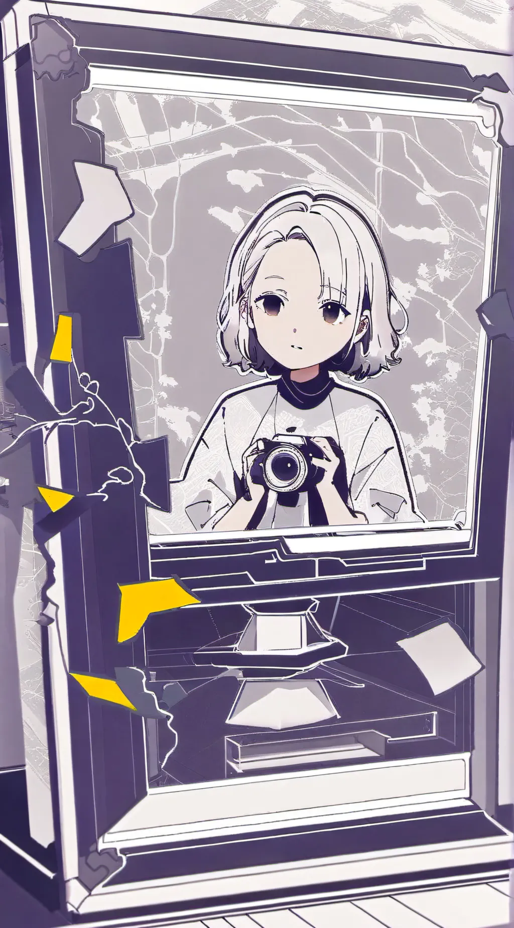 ai character: d.w computer girl background