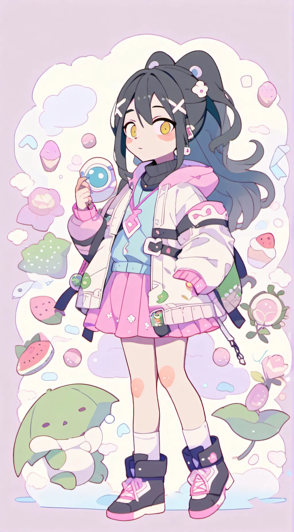 ai character: Elemental eyes background