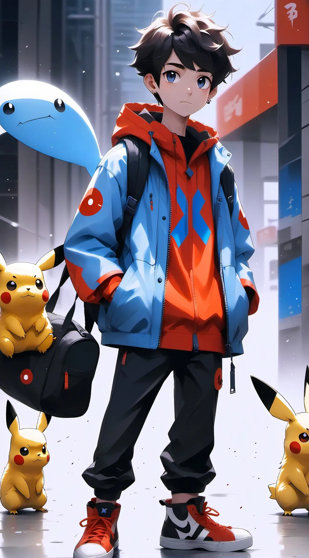 ai character: ash background