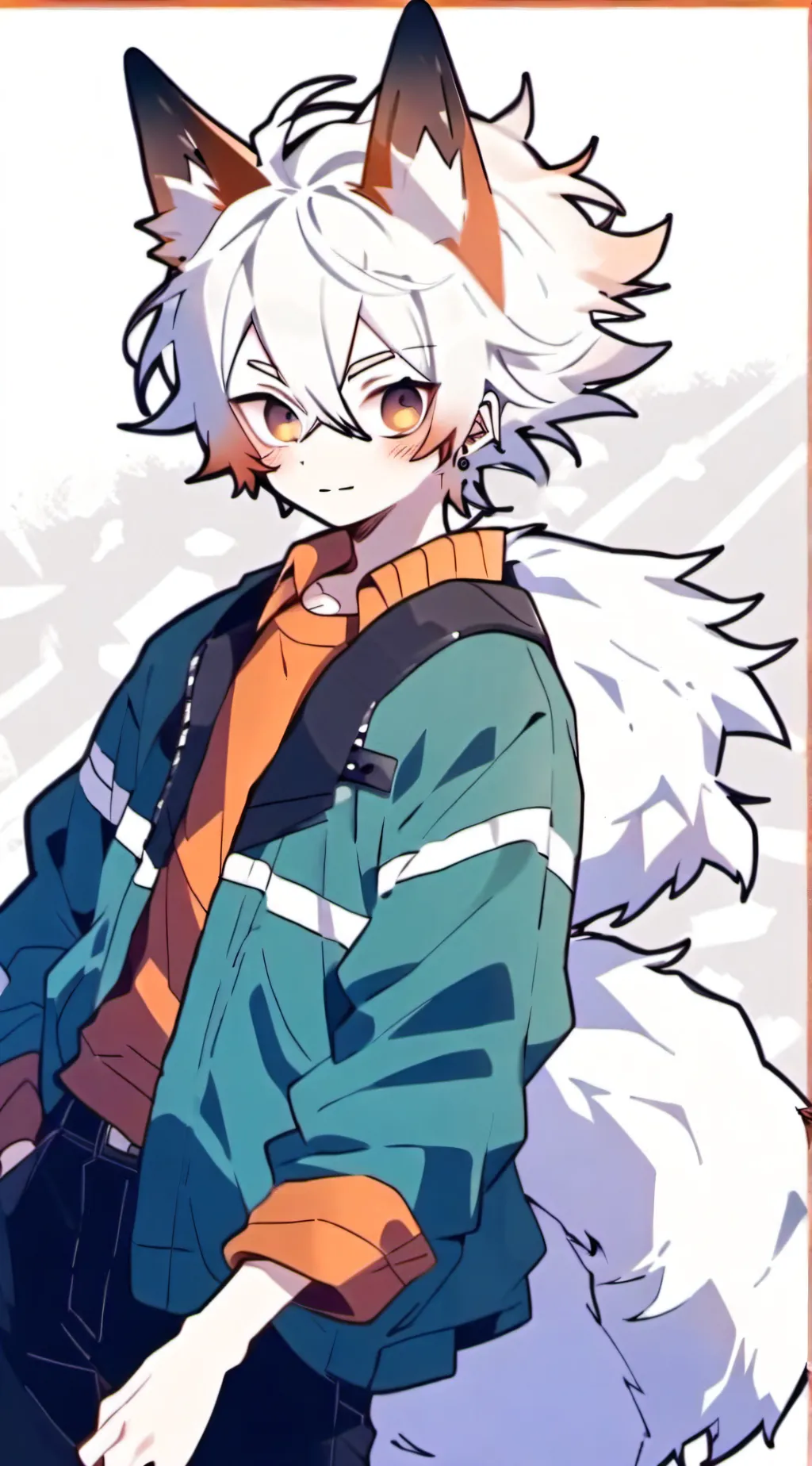 ai character: Fox bakugo • background