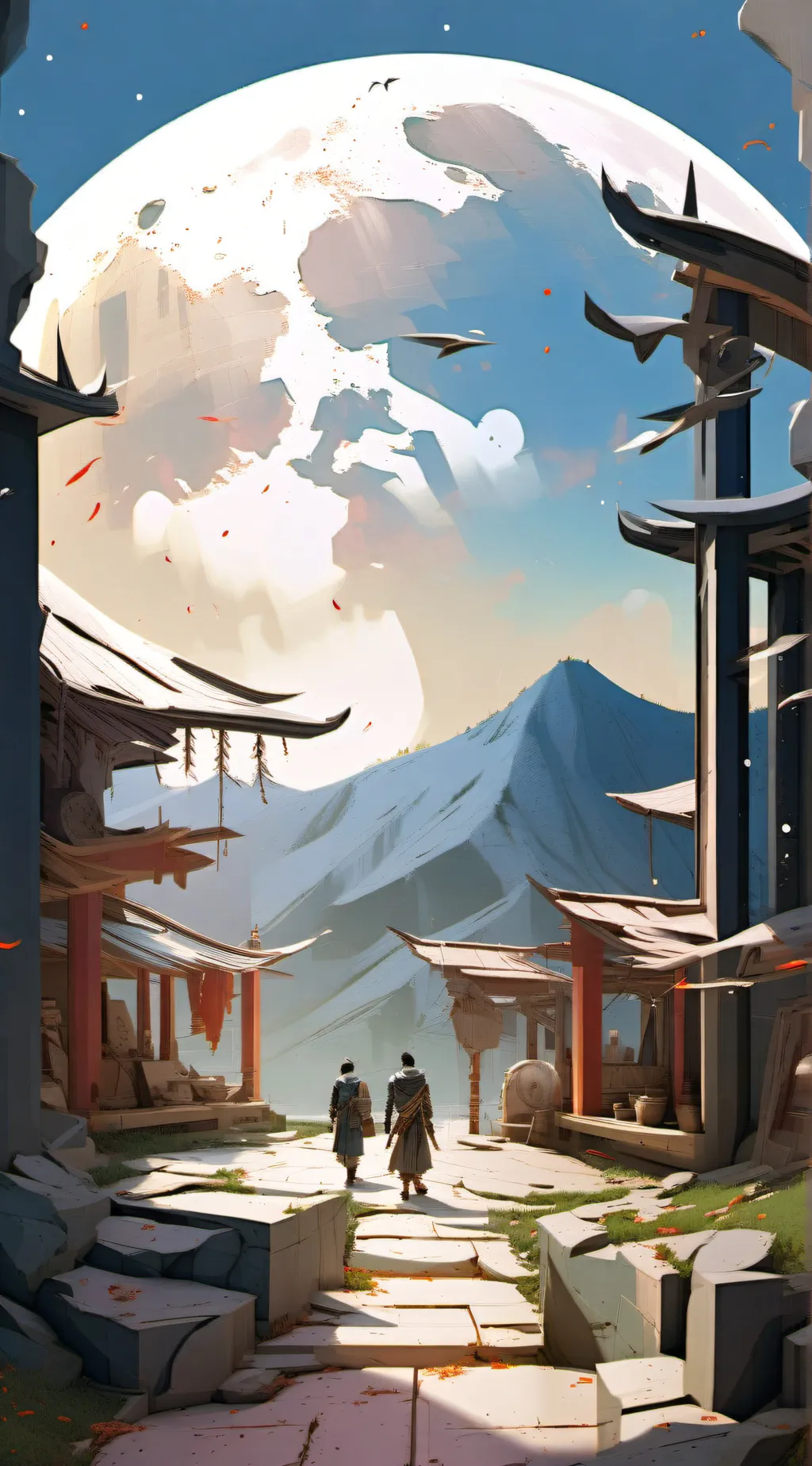 ai character: Moon background