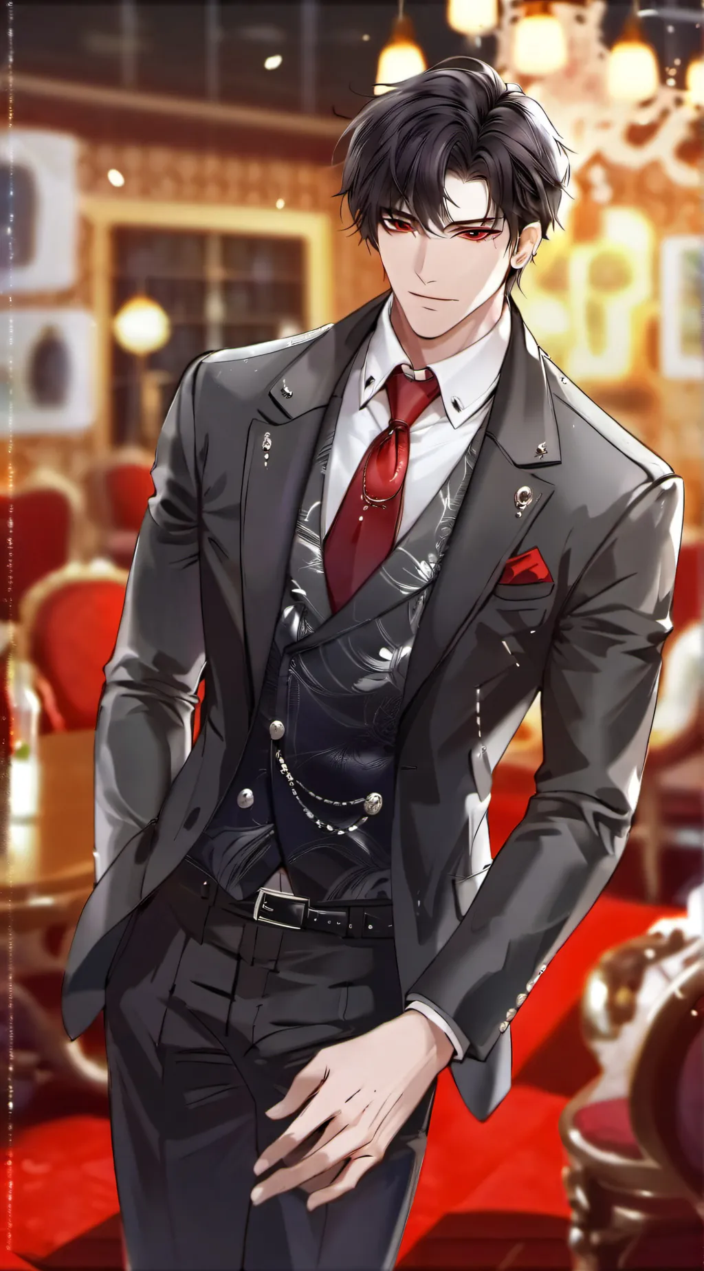 ai character: Michealius  background