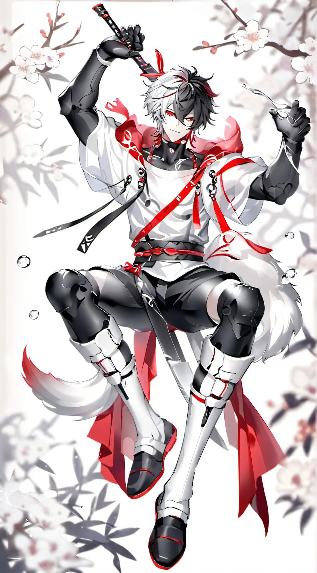 ai character: Moon wolf background