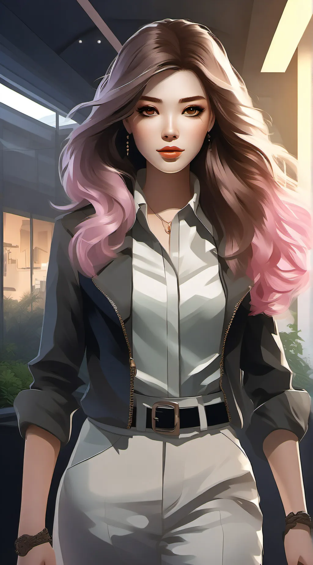 ai character: Minachaco Girl  background