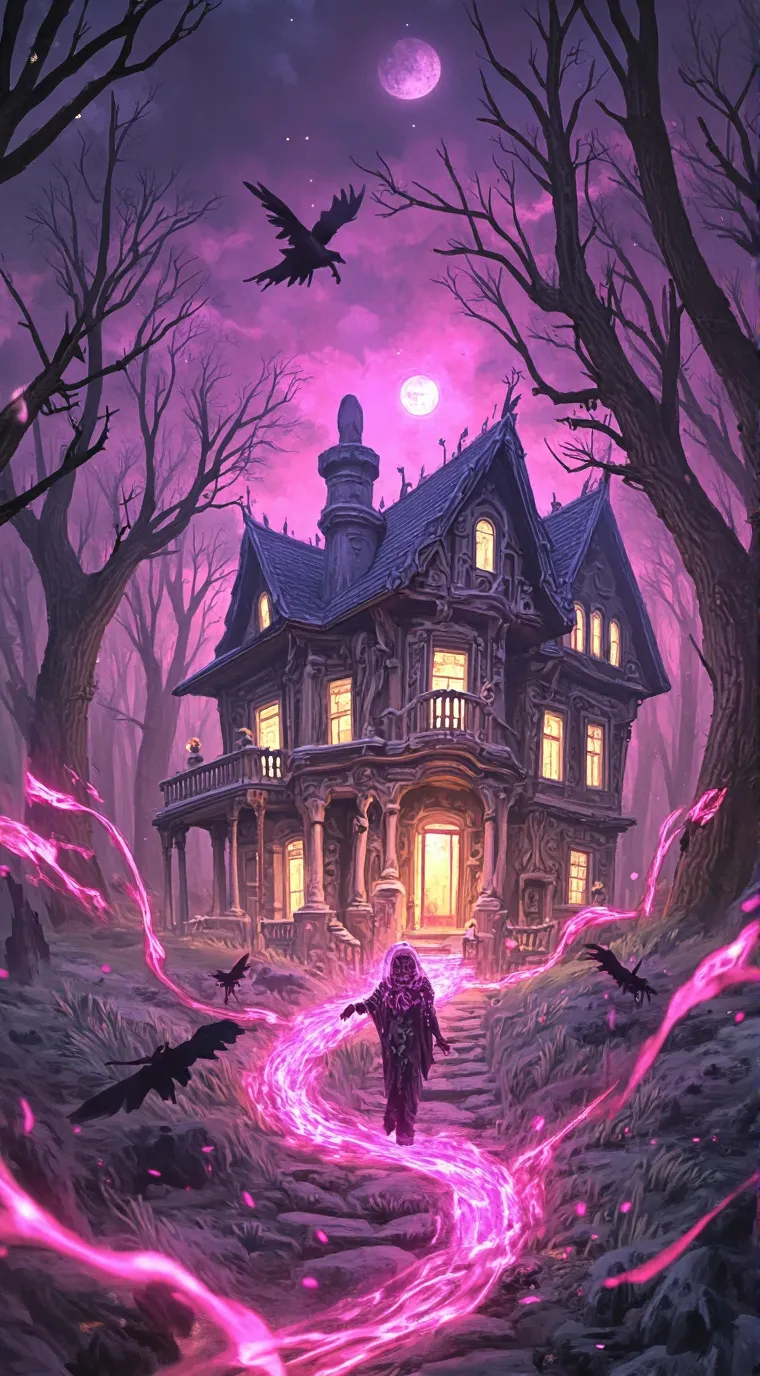 ai character: The Haunted House background