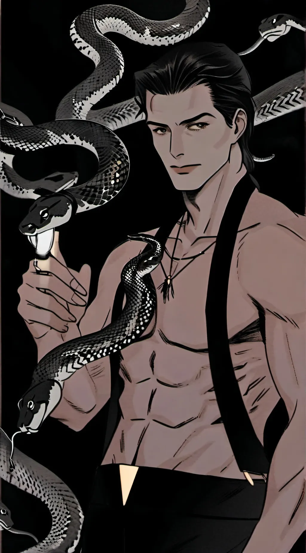 ai character: Snake king background