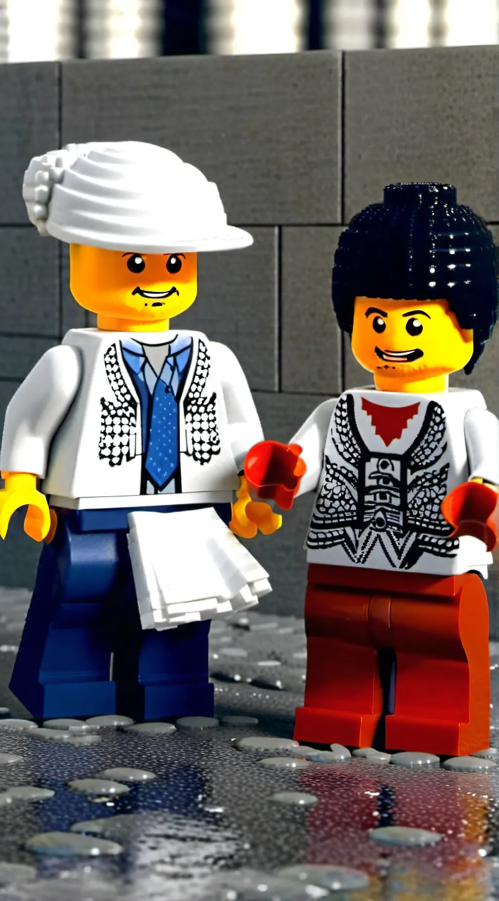 ai character: lego city background