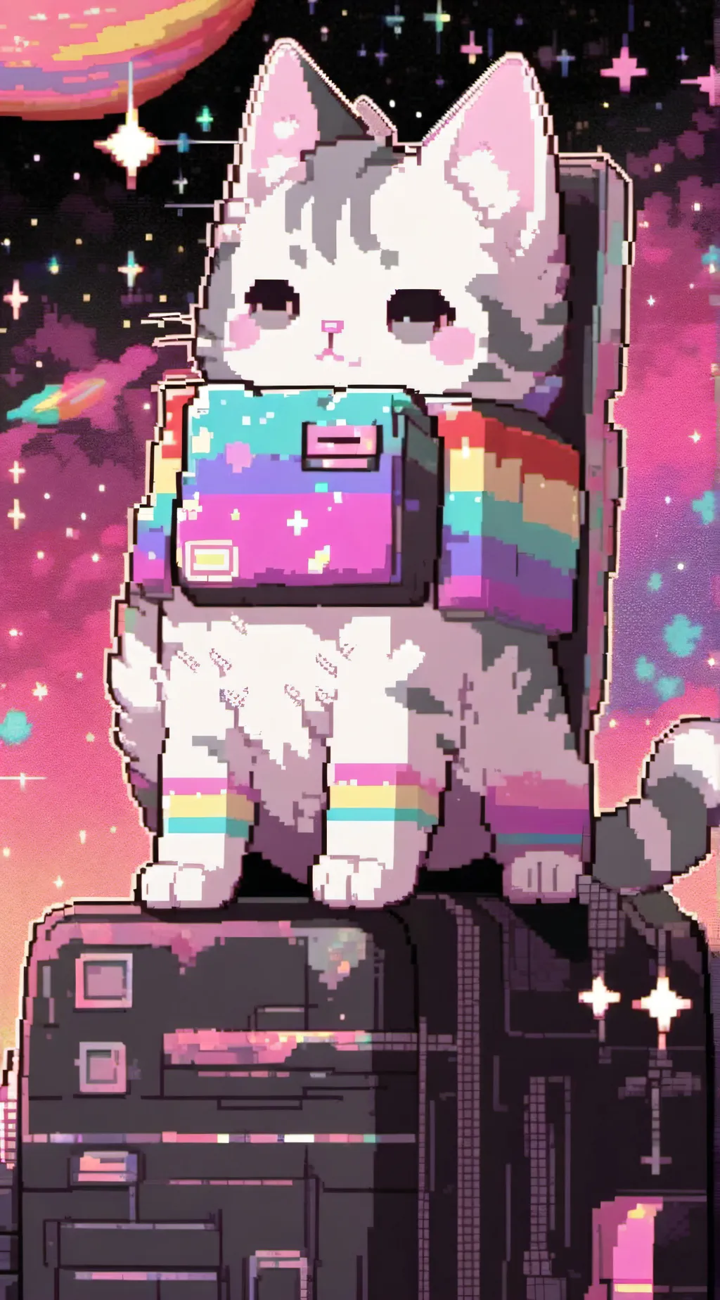 ai character: Nyan cat background