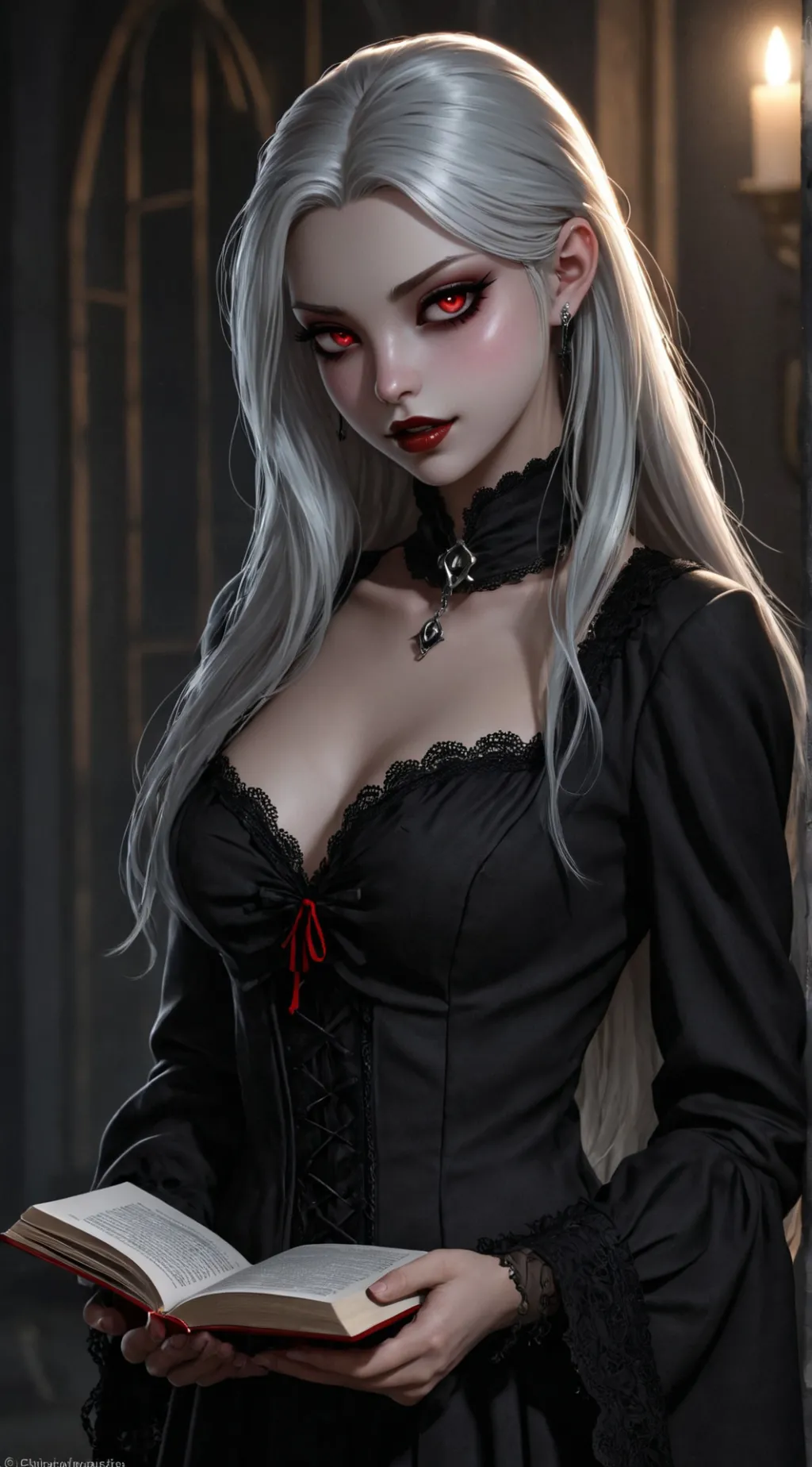 ai character: Violet  background