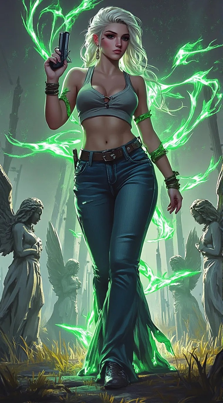 ai character: misty background