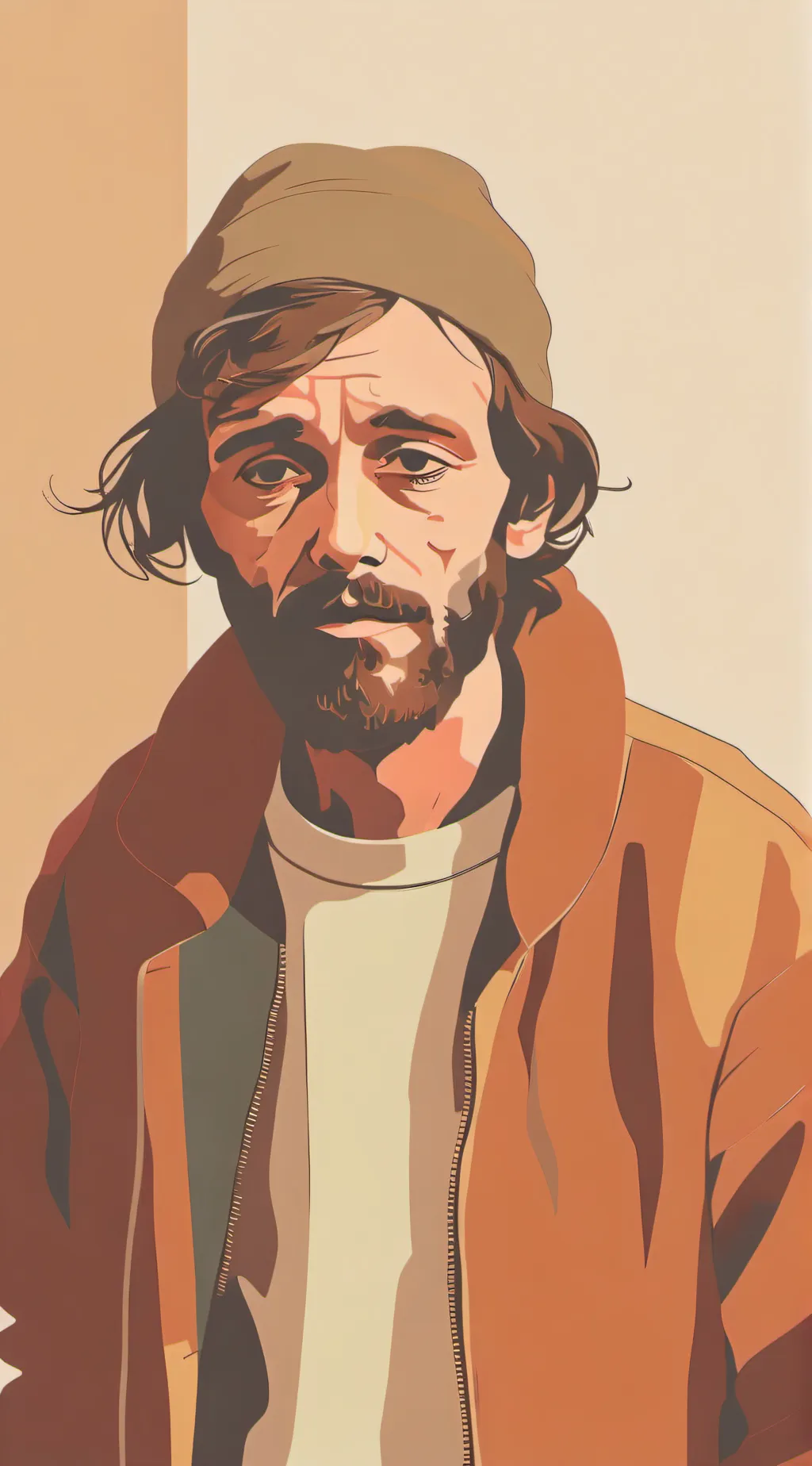 ai character: hajléktalan background