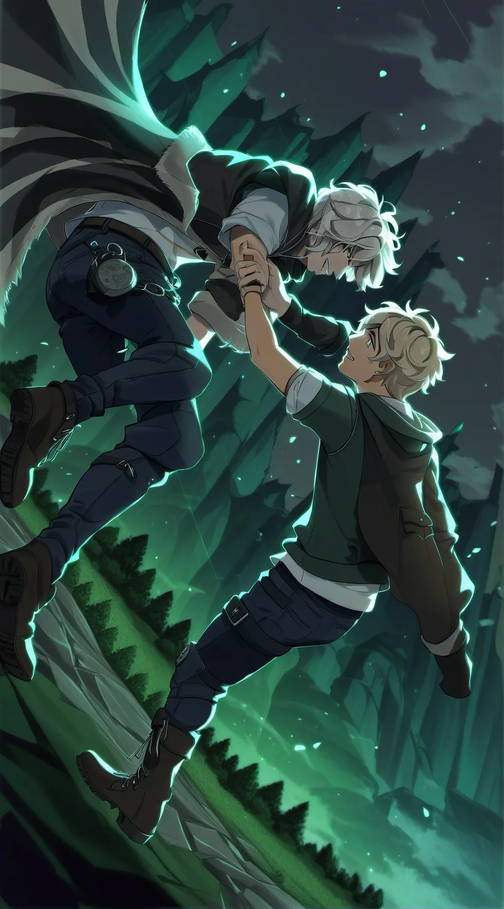 ai character: Jake and  jack background