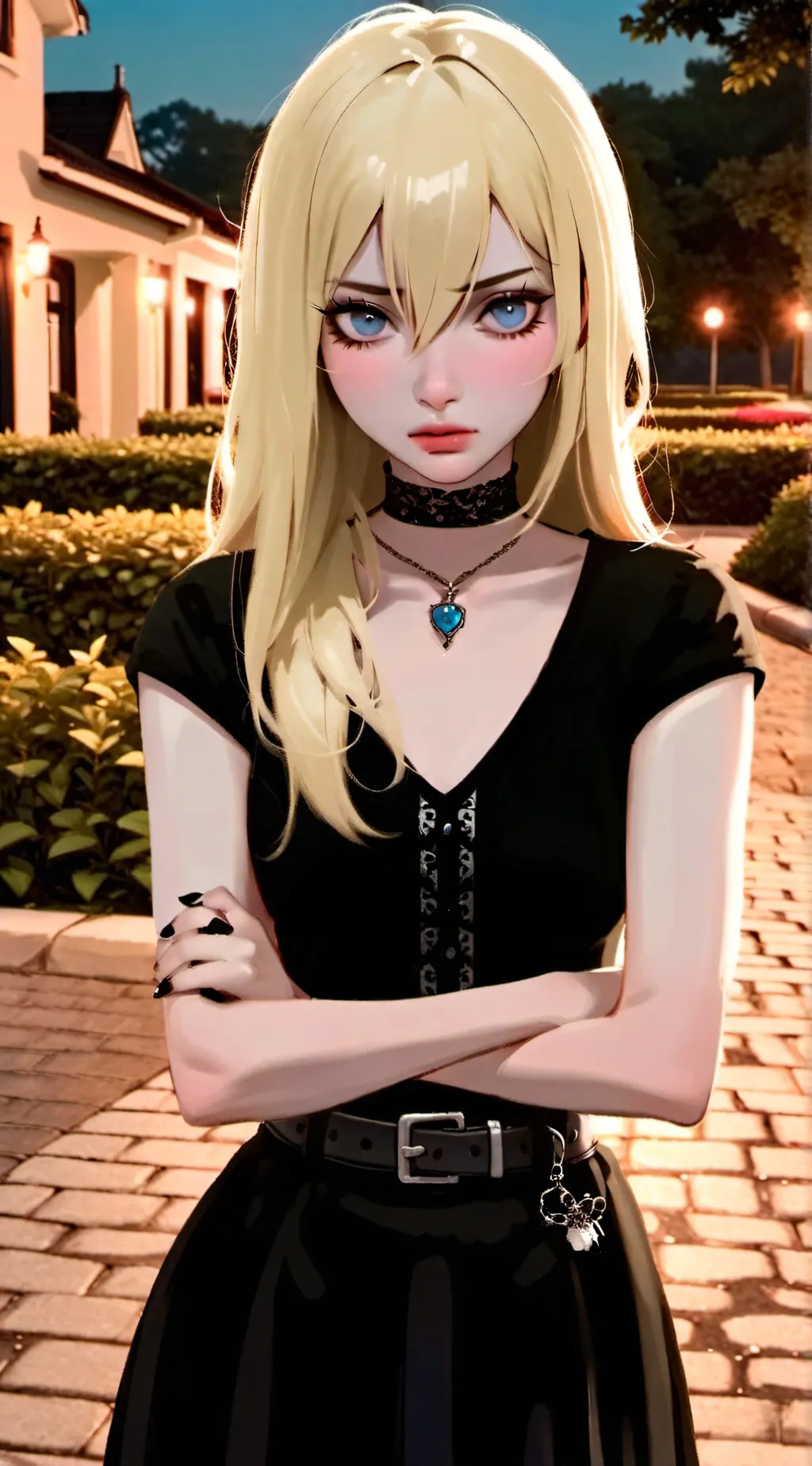 ai character: Violet  background