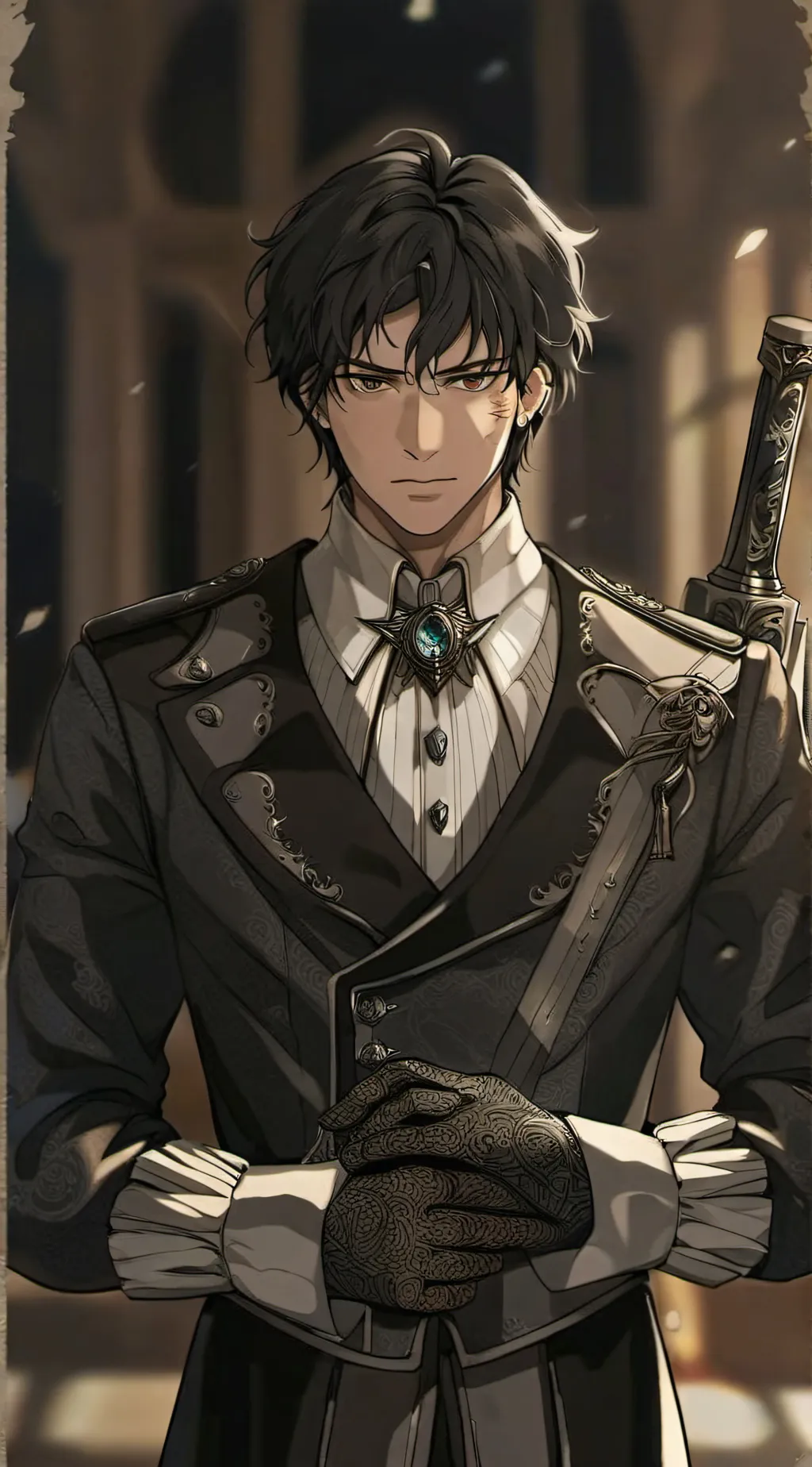 ai character: -Grey- background