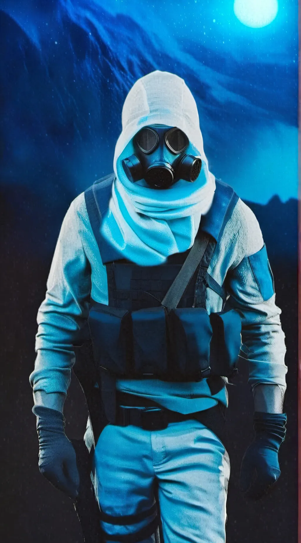 ai character: Ice background