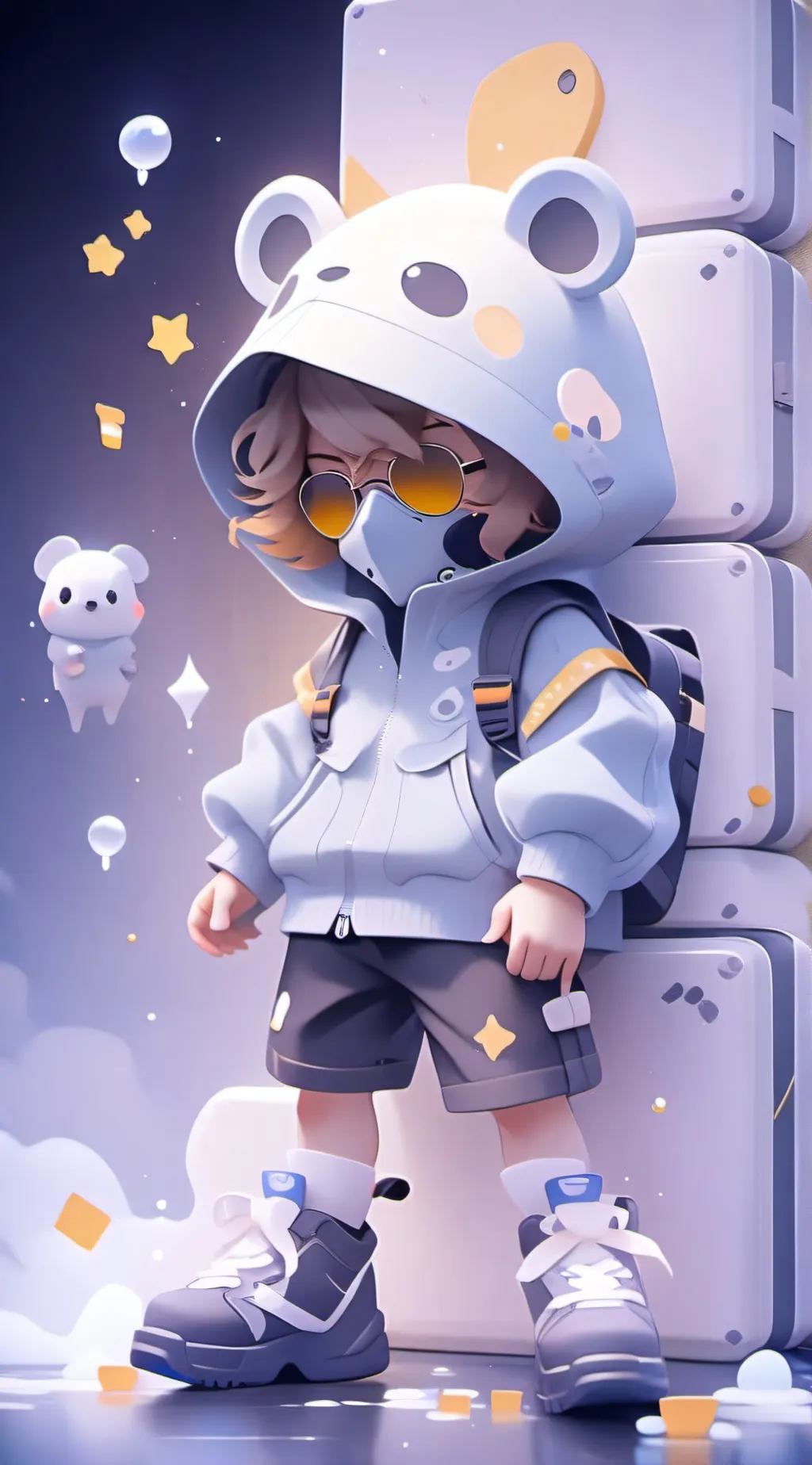 ai character: jjk in México background