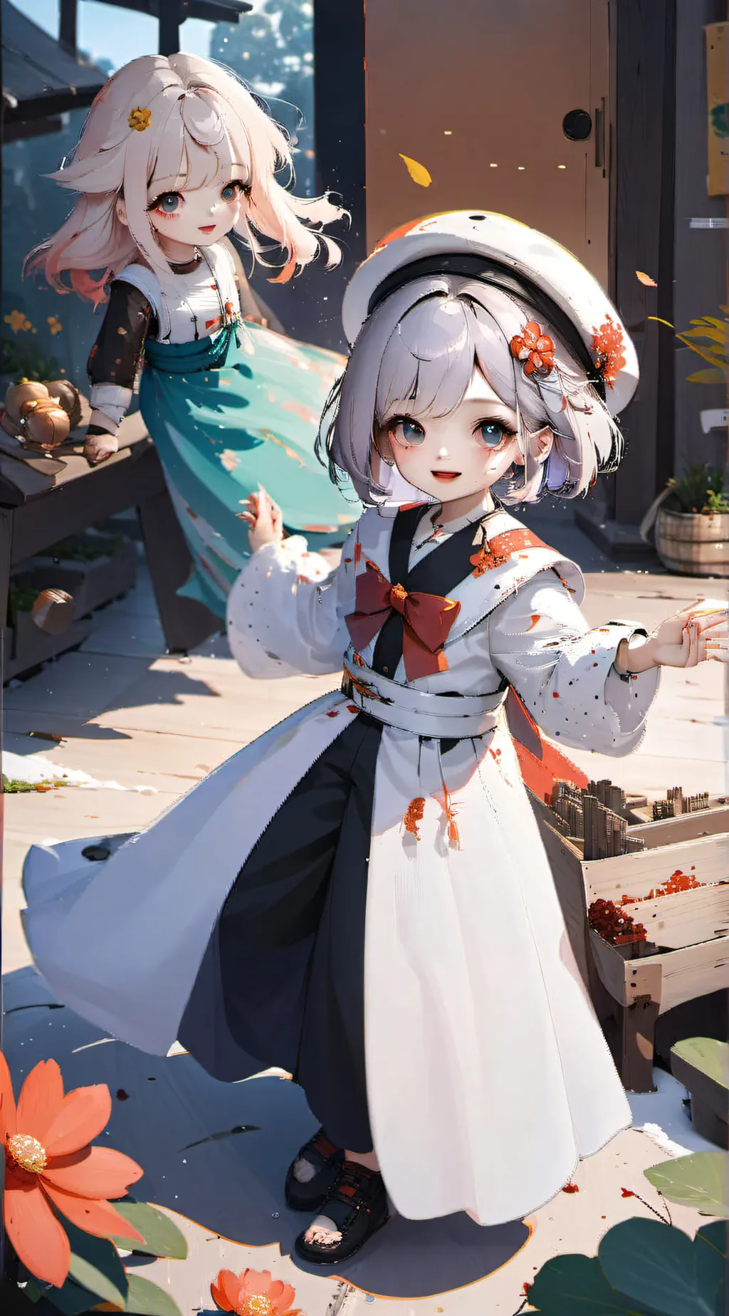 ai character: adoption  senter background