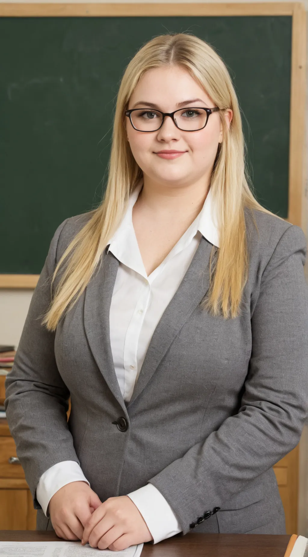 ai character: Miss Evelyn Hart background